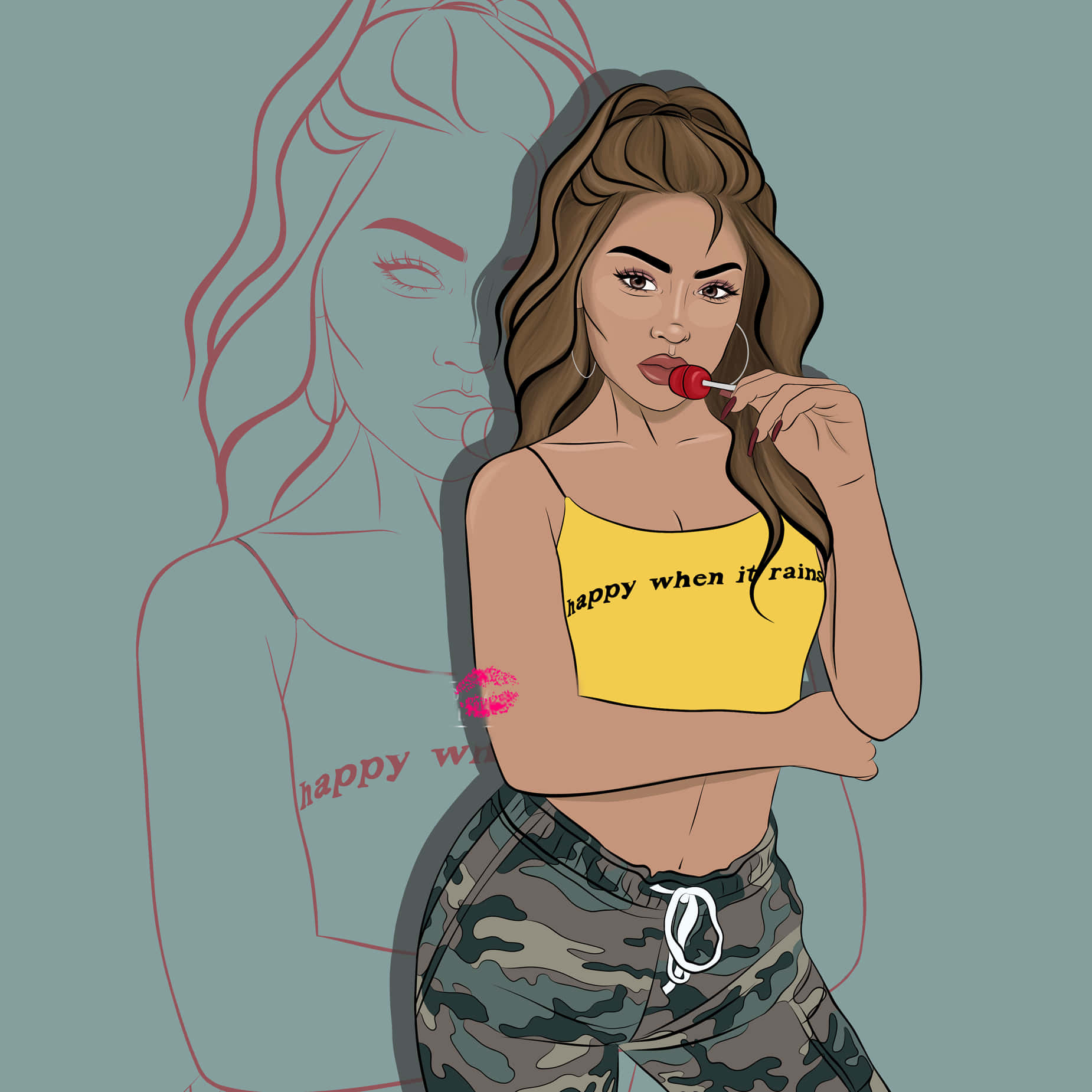 Baddie Girl Making Her Own Way Background