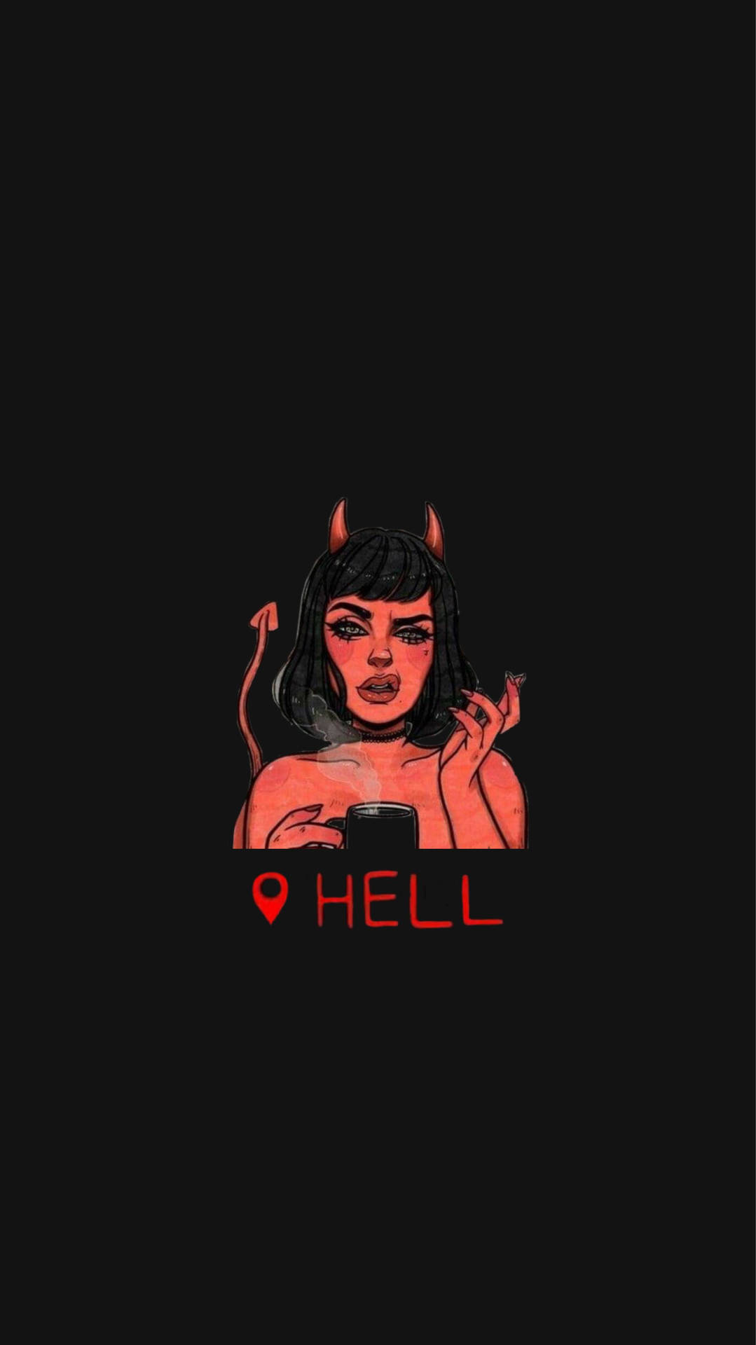 Baddie Hell Devil Girl Background
