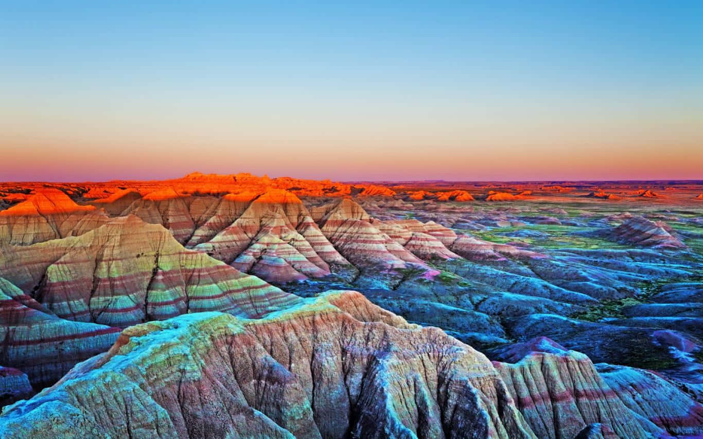 Badlands National Park Sunset Landscape