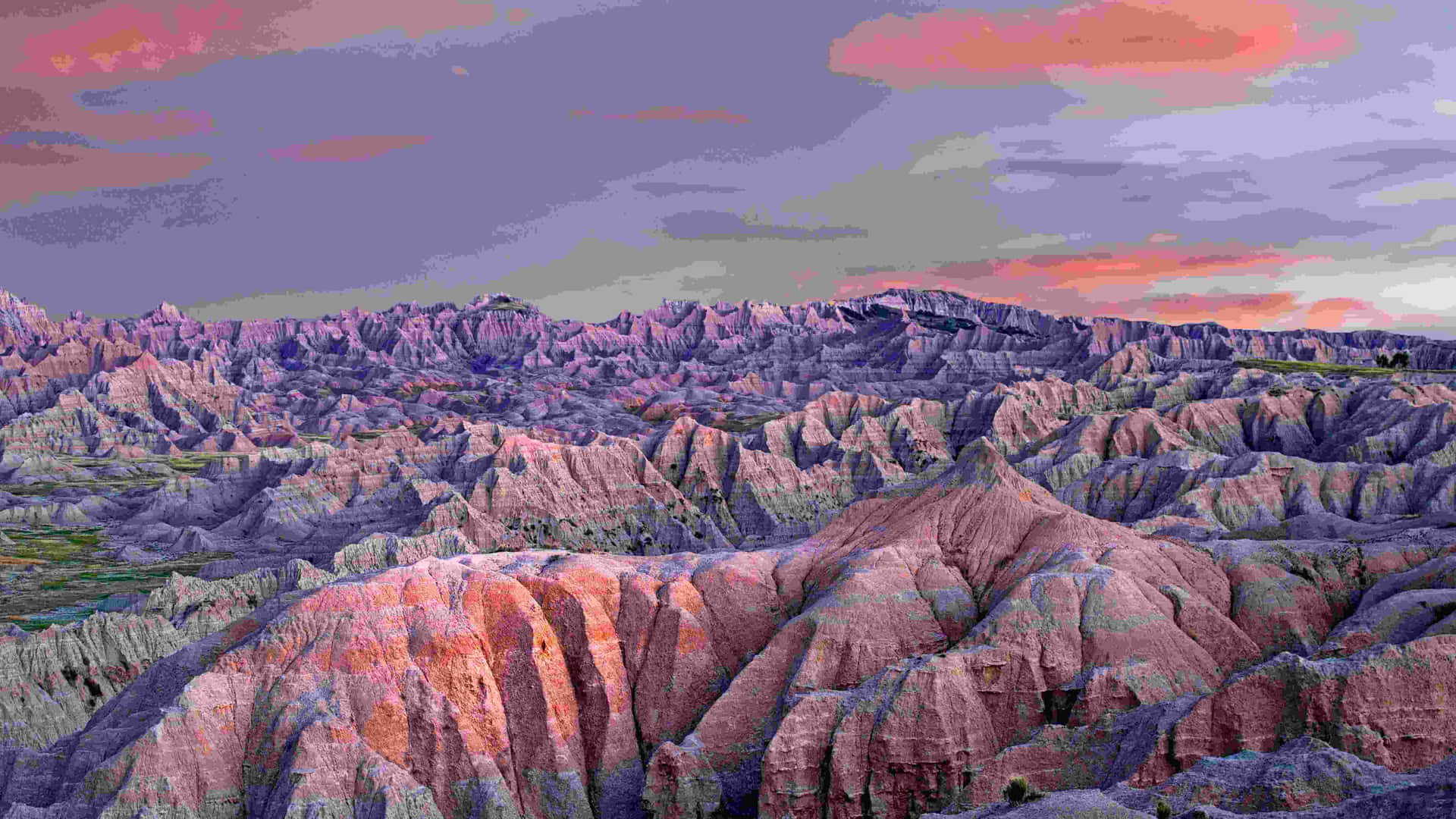 Badlands National Park Sunset Landscape Background