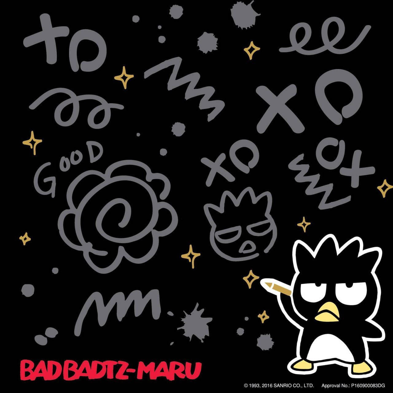 Badtz Maru Sanrio Doodle Art Background