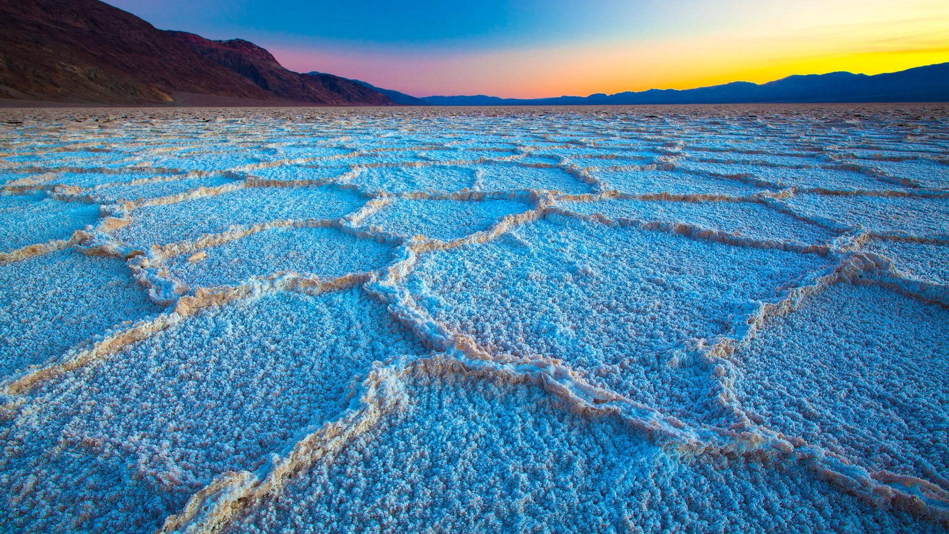 Badwater Basin Sunset Death Valley Background