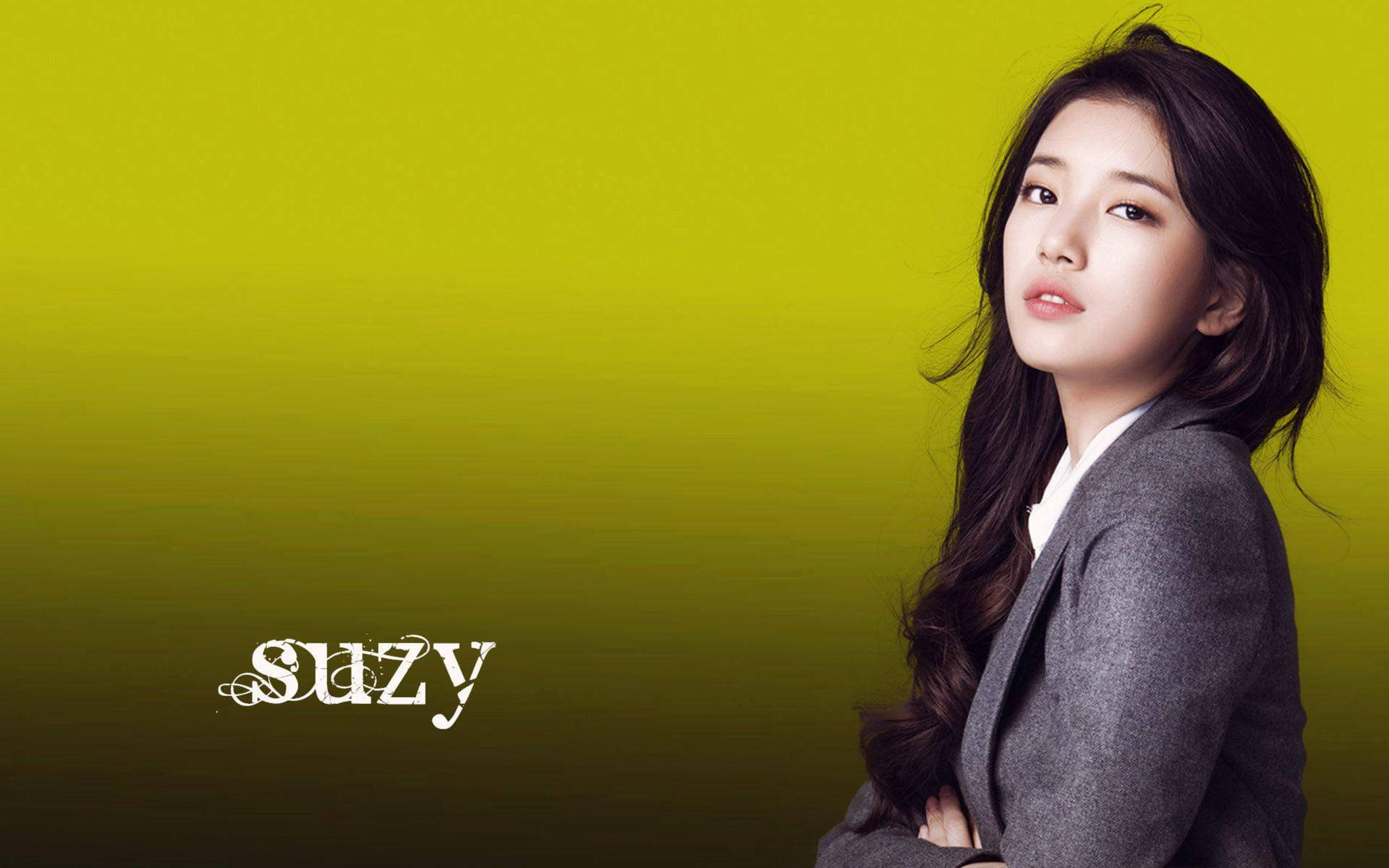 Bae Suzy Portrait With Text Background