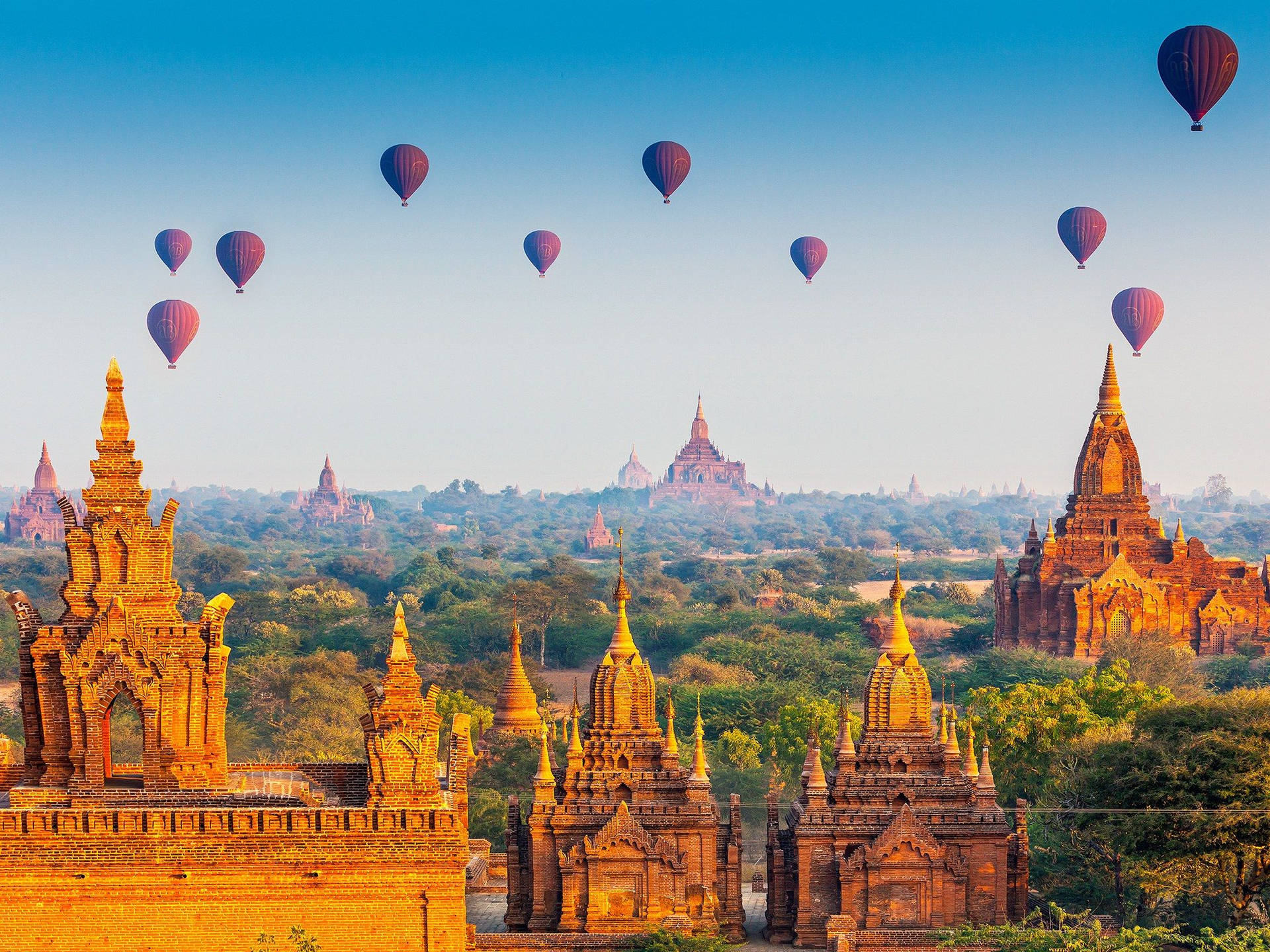 Bagan Temple Myanmar Background