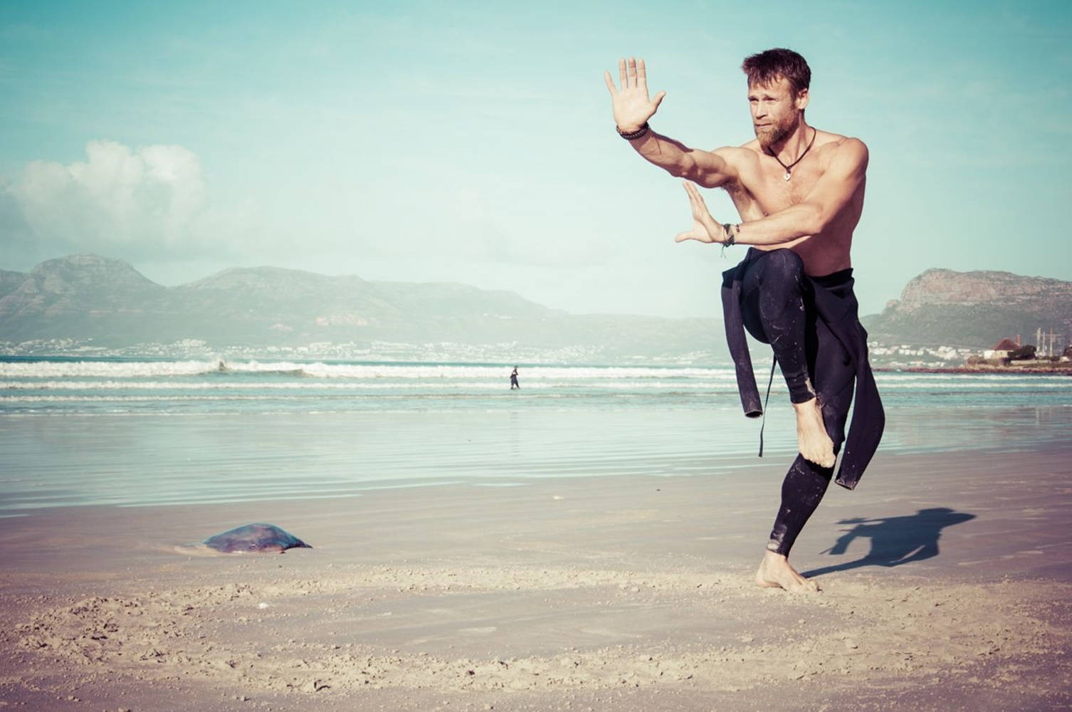 Bagua Beside The Ocean Background