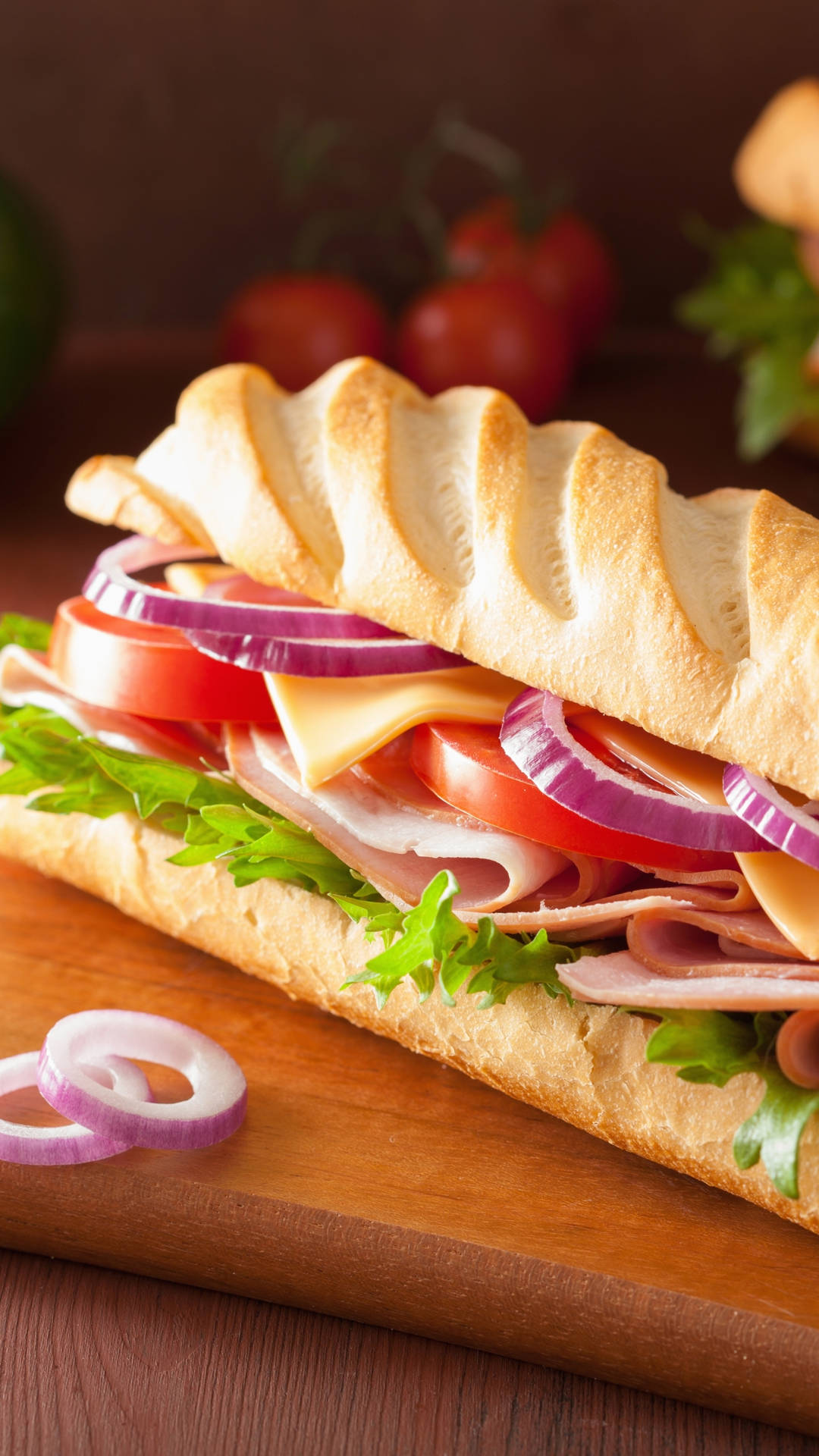 Baguette Sandwich Background