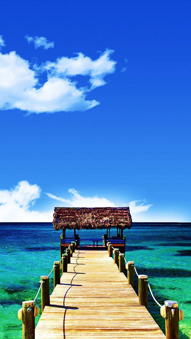 Bahamas Beautiful Dock Background