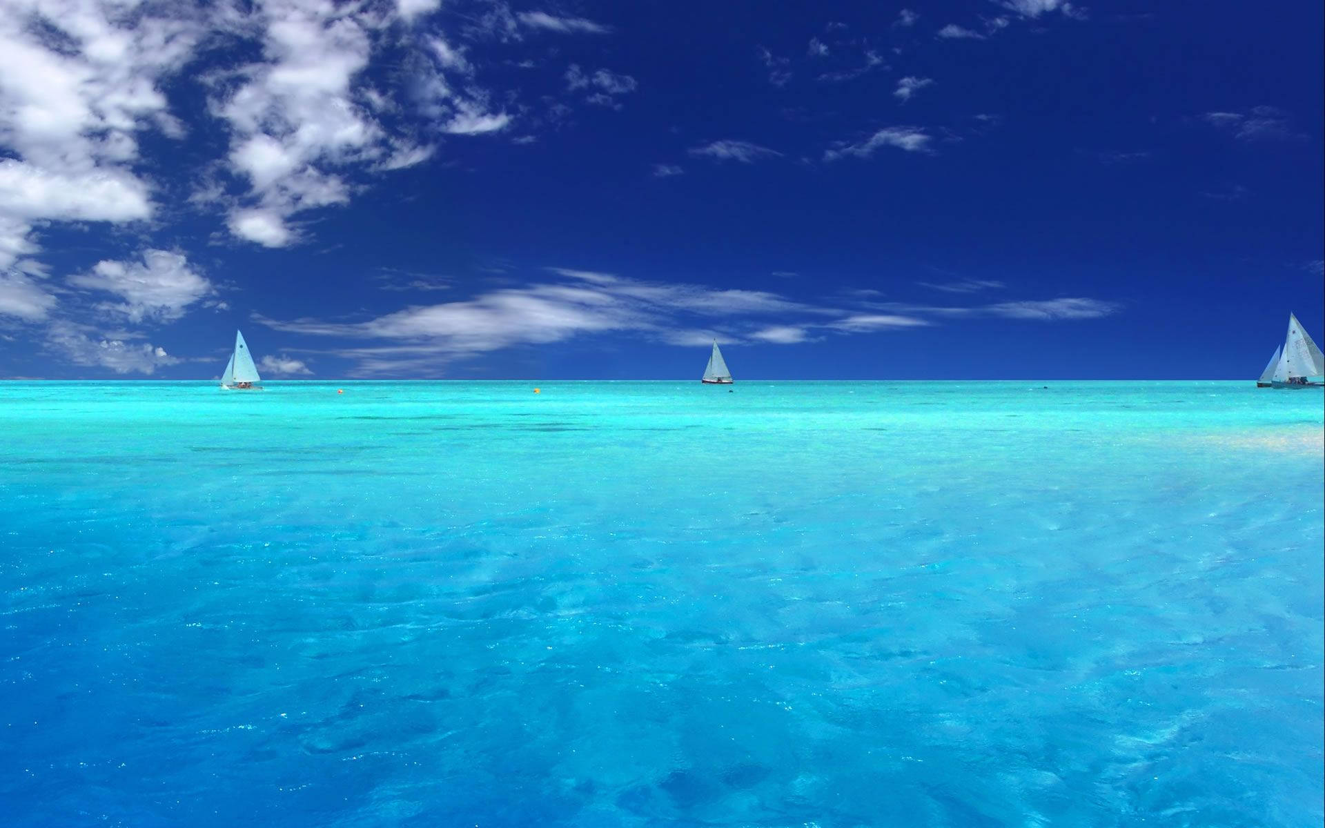 Bahamas Blue Caribbean Ocean Background