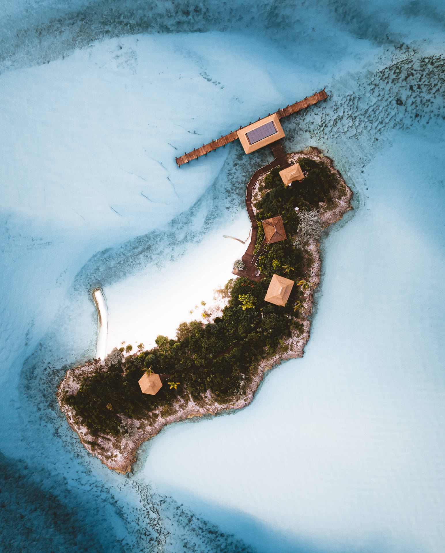 Bahamas Island Aerial Shot Background