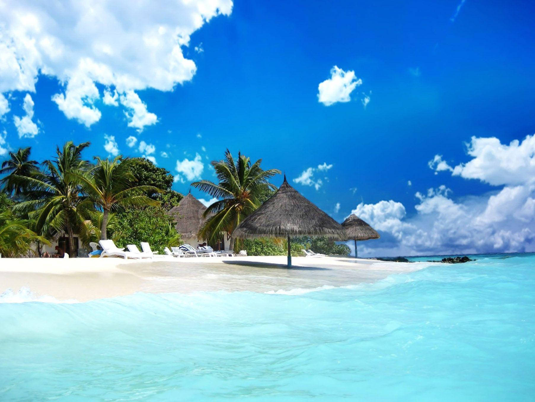 Bahamas Tropical Beach Background