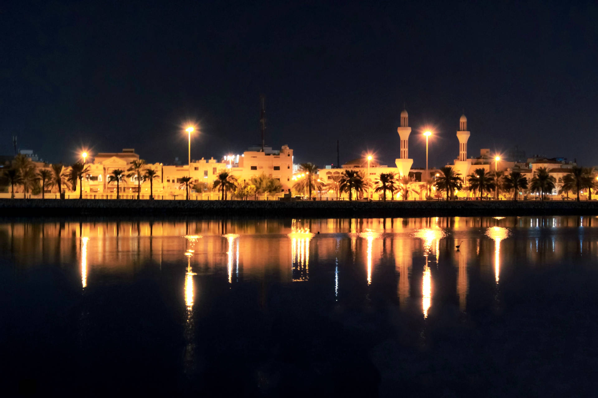 Bahrain Manama Night Background