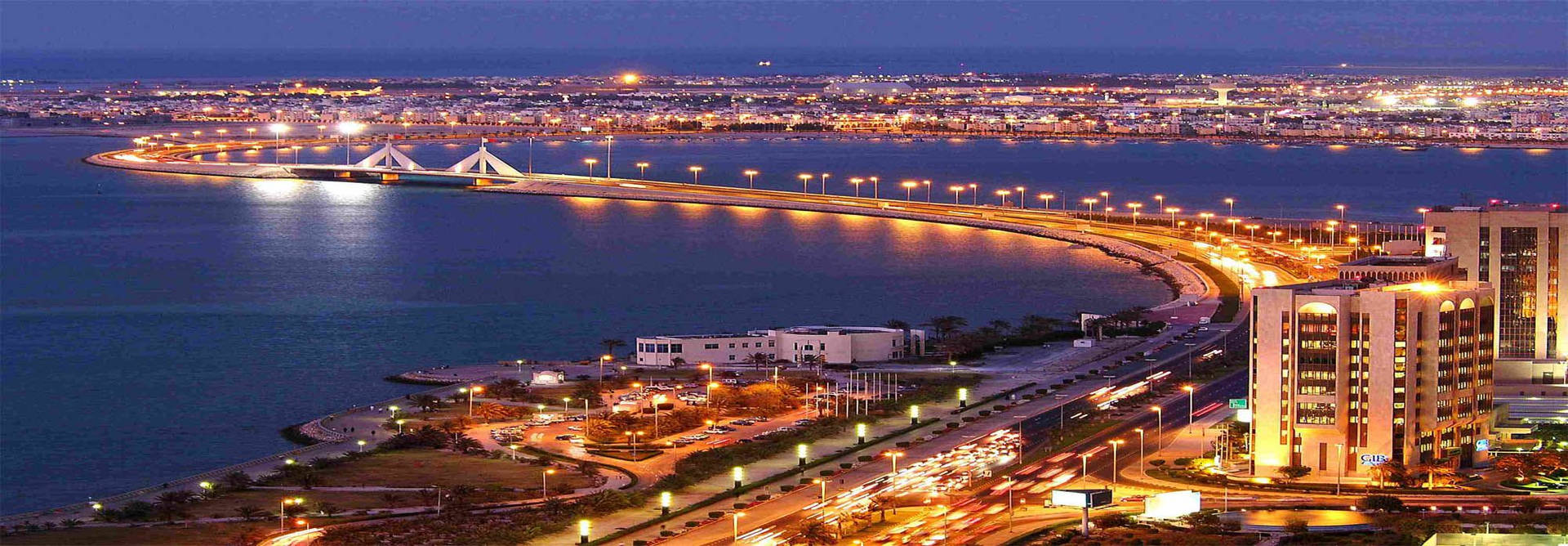 Bahrain Night View Background