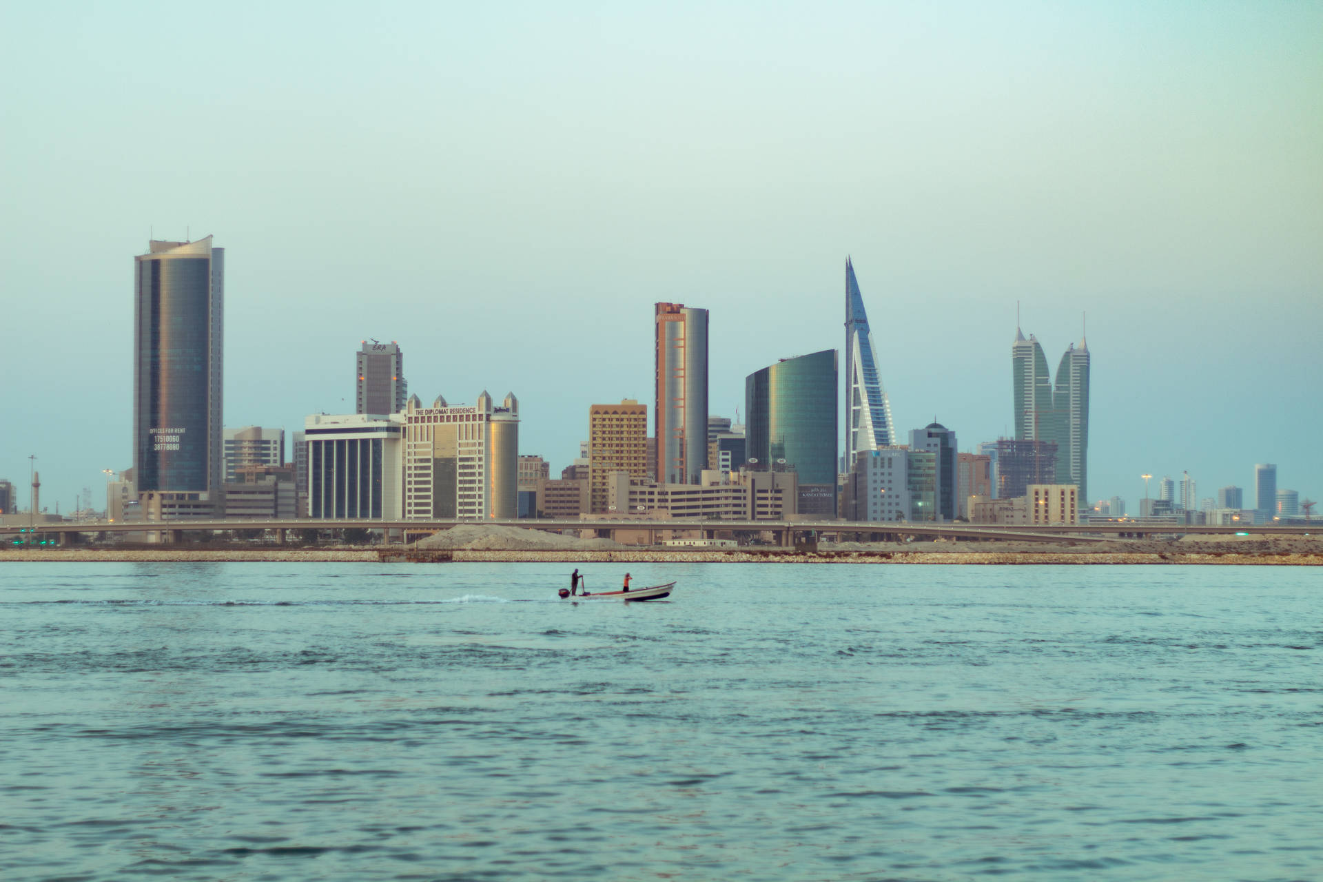 Bahrain View From Sea Background