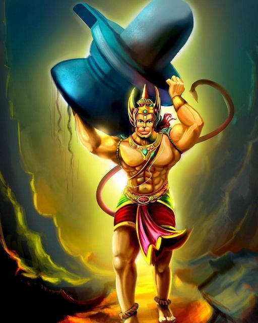 Bajrang Dal Hanuman Carrying Hd Background