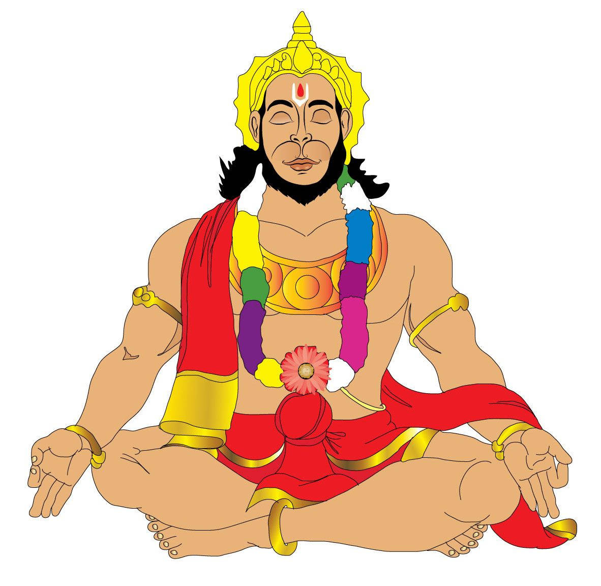 Bajrang Dal - Lord Hanuman In Meditation Hd