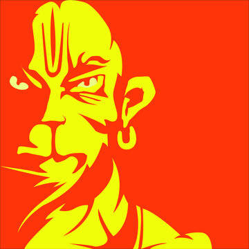 Bajrang Dal's Fierce Lord Hanuman Hd Background