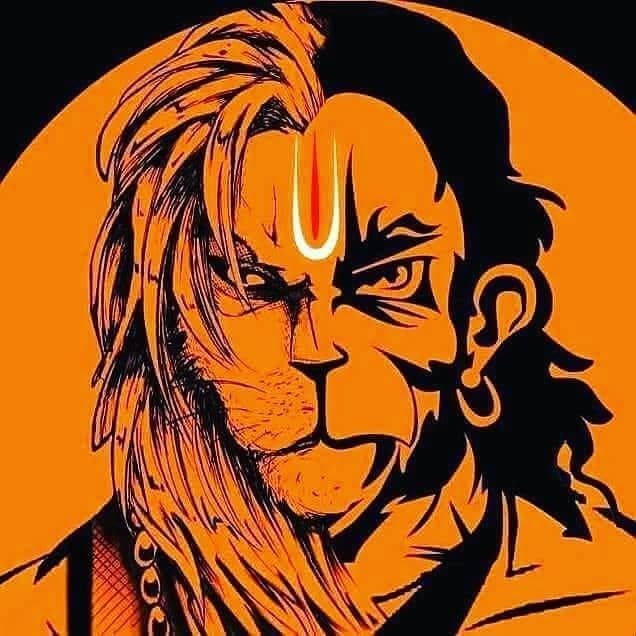 Bajrang Dal's Lord Hanuman In Orange Hd Background