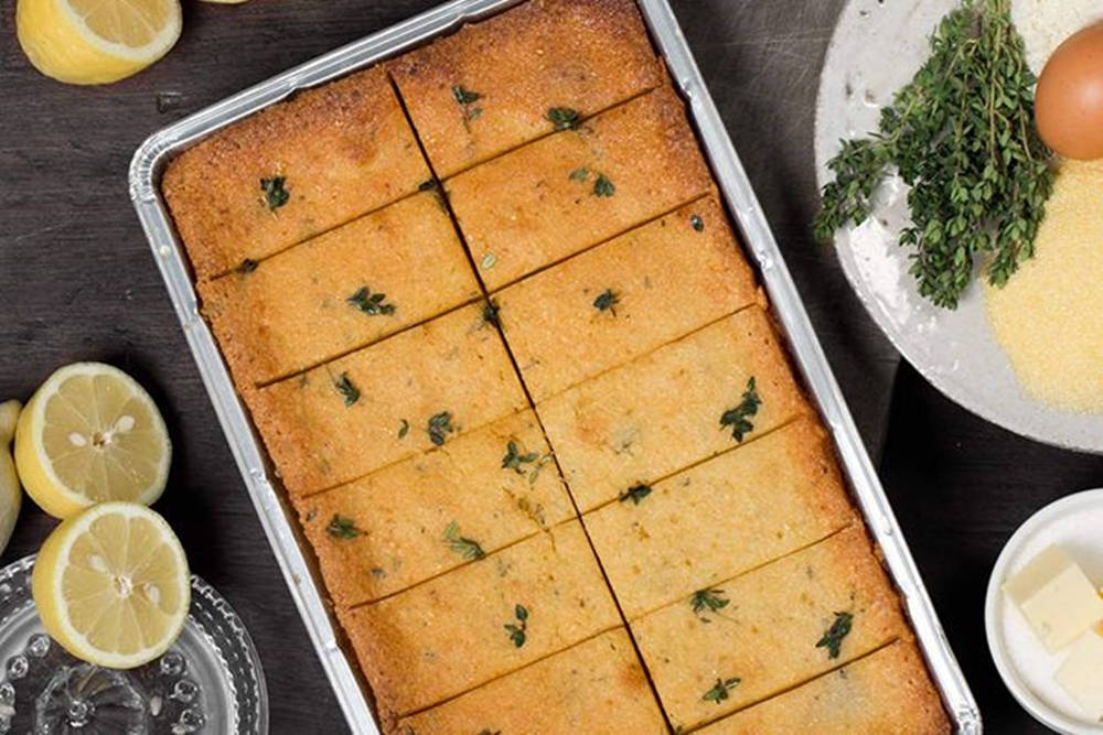 Baked Cornbread To Compete With Polenta Background