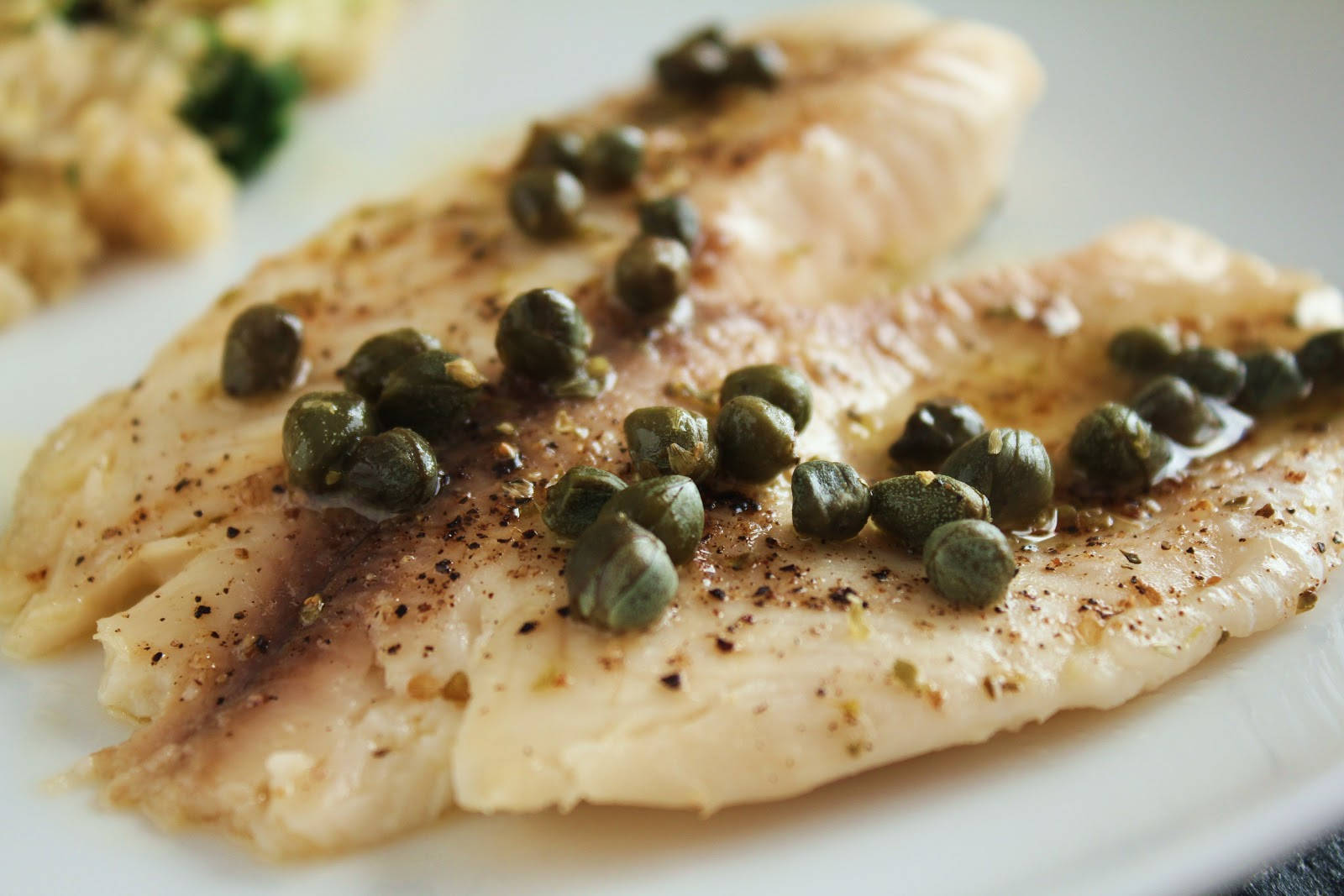 Baked Fish Topped With Capers