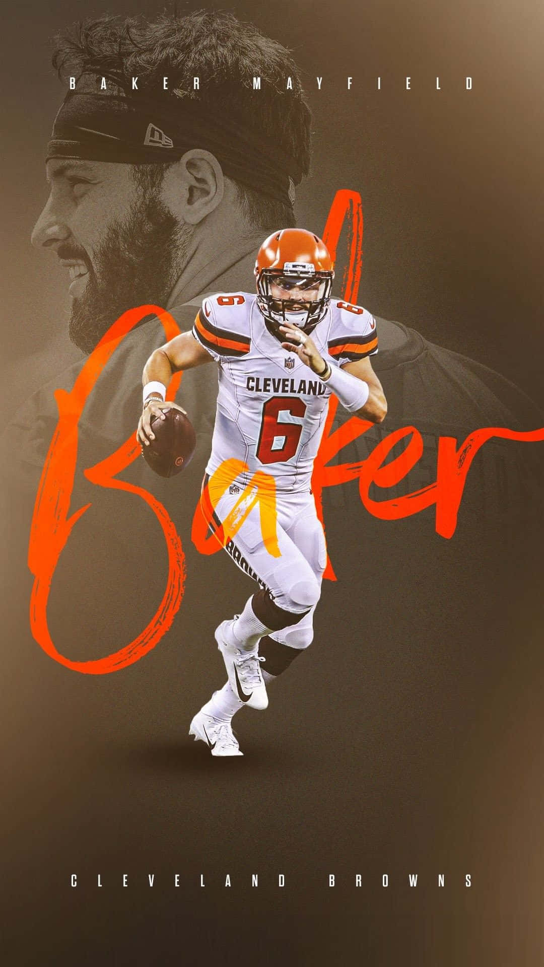 Baker Mayfield Cleveland Brownsi Phone Wallpaper Background