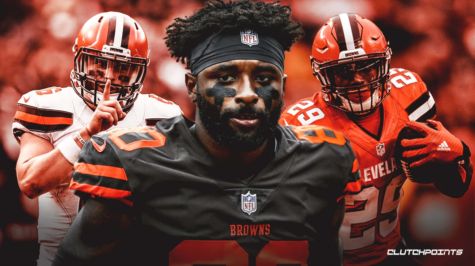 Baker Mayfield Cleveland Three Player Background