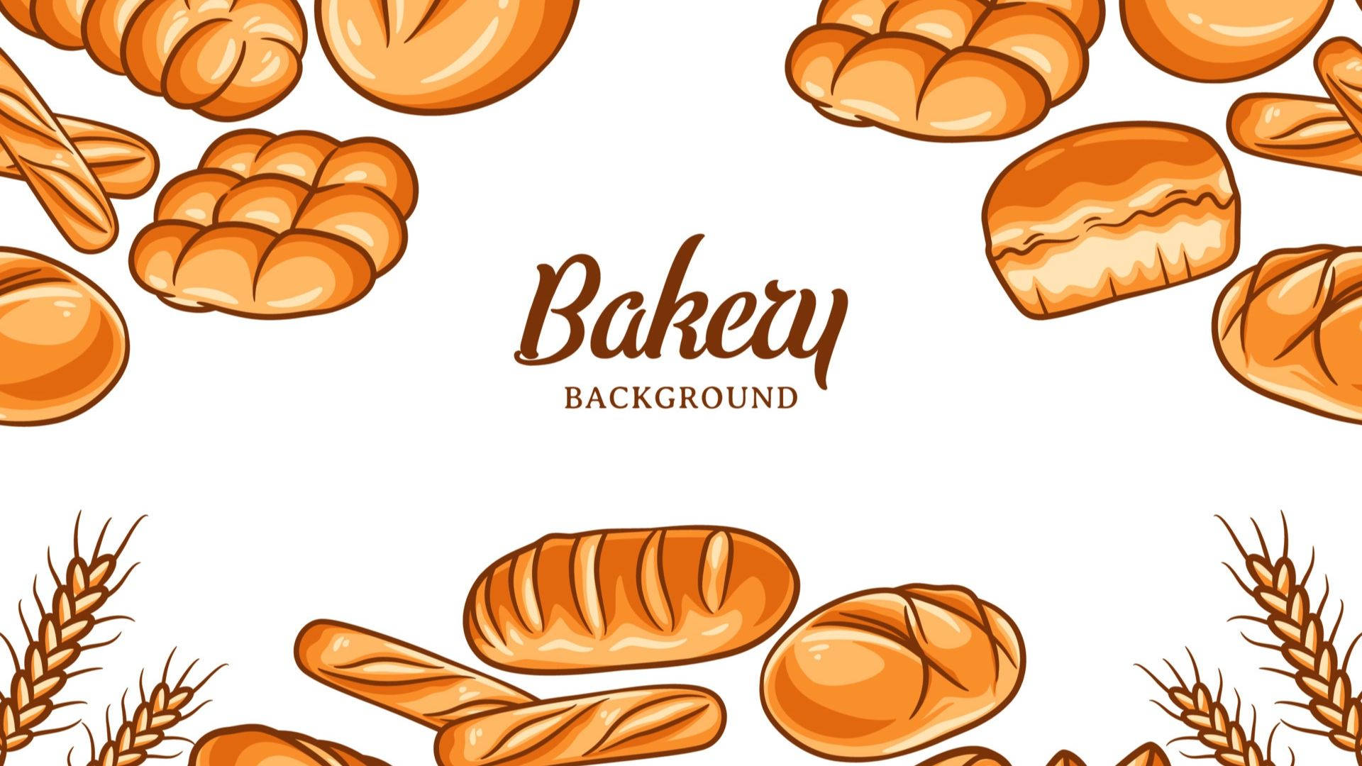 Bakery Background With Breads