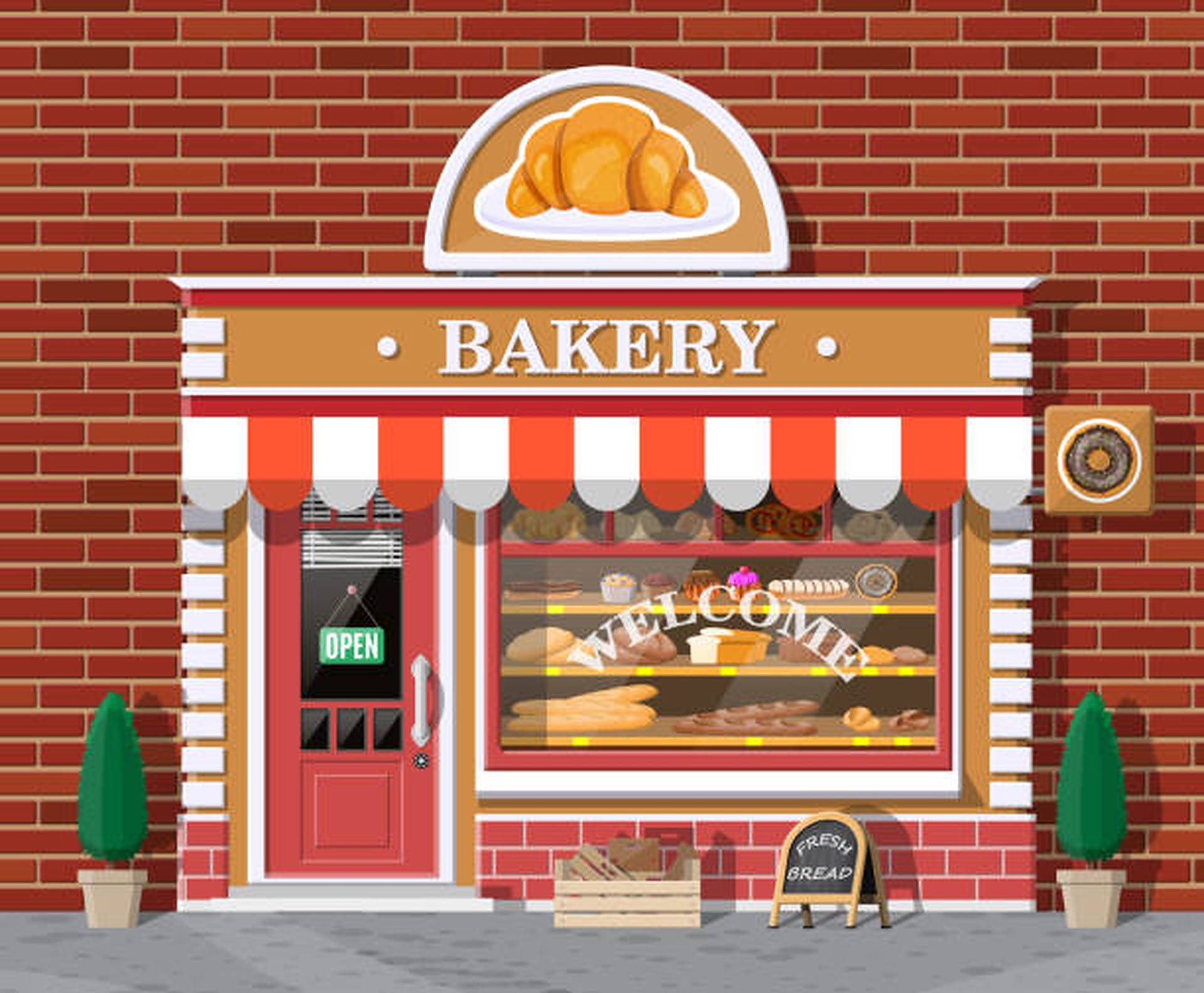 Bakery Store Art Background