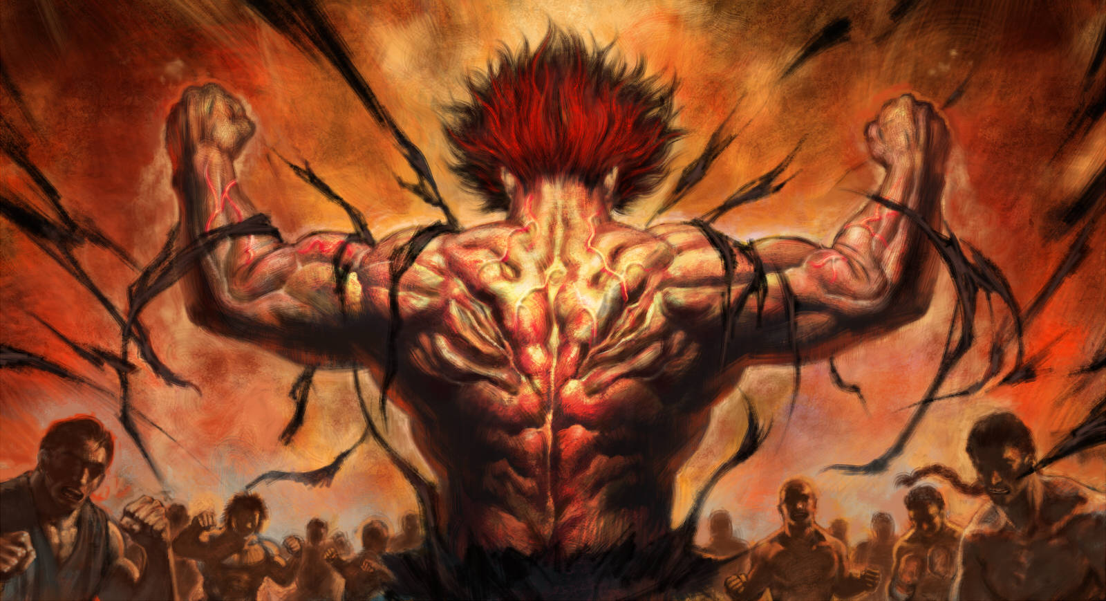 Baki Hd Demon Face Back Background