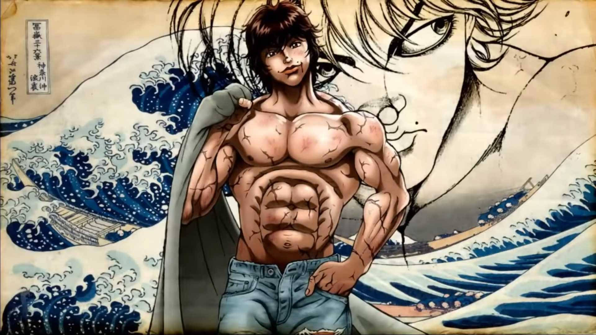 Baki Hd Great Wave Off Kanagawa Background