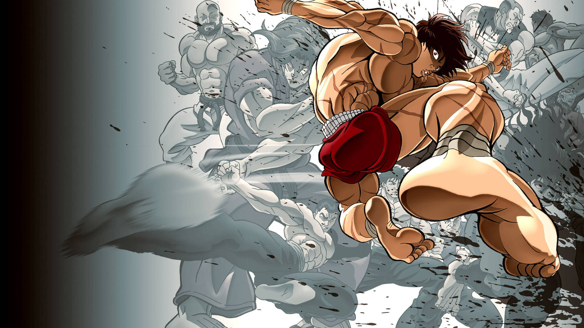 Baki Hd Powerful Kick Background