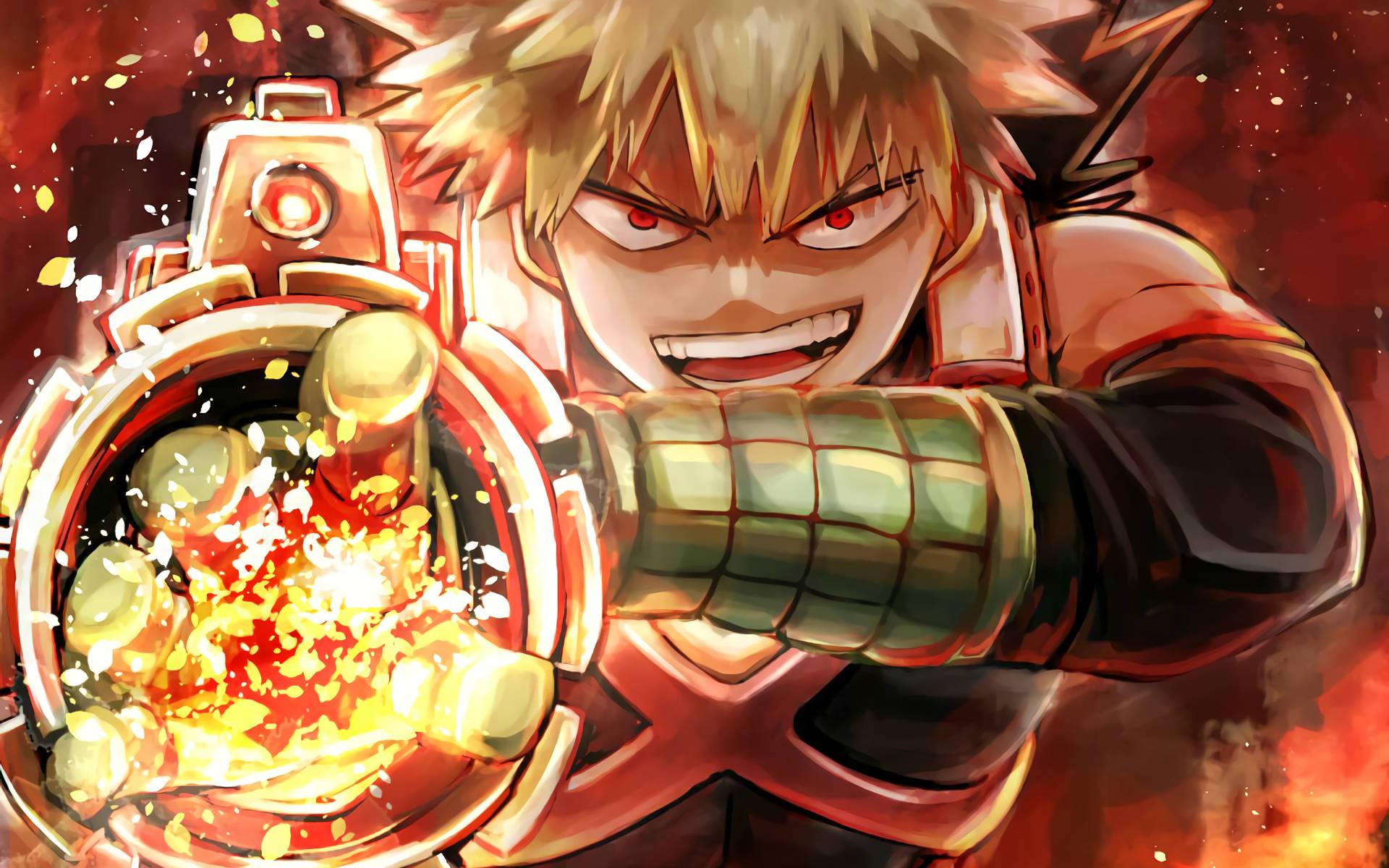 Bakugo Charging Up Background