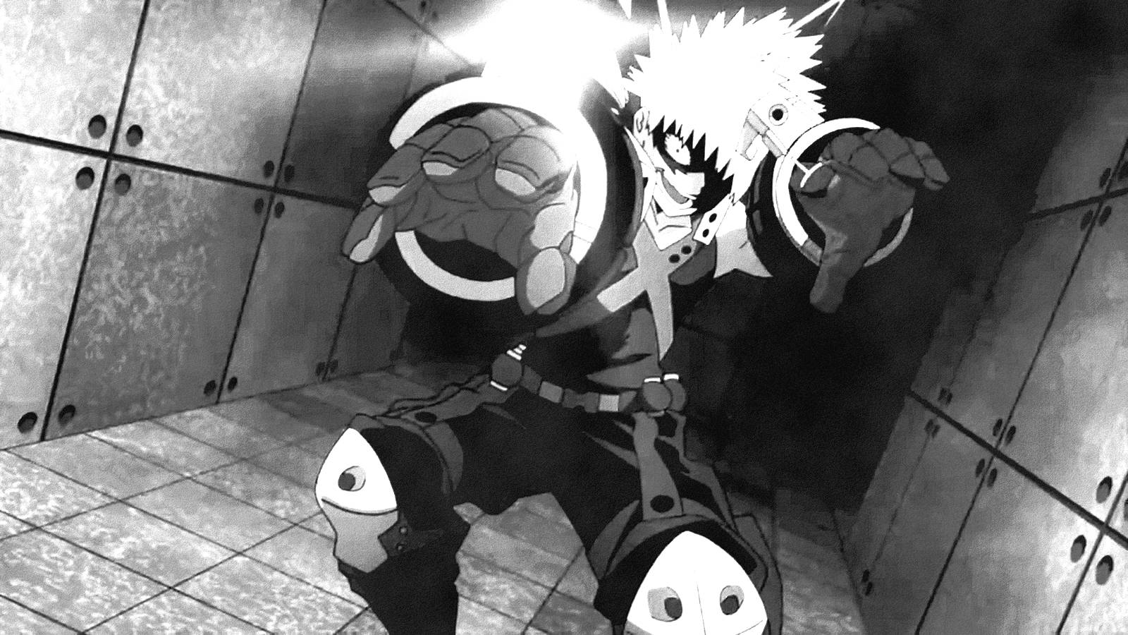 Bakugo In Monochrome Background