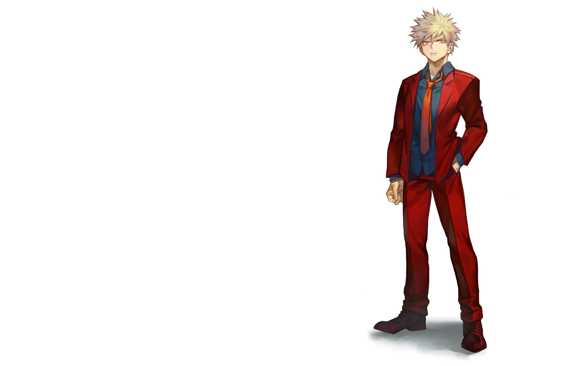 Bakugo Red Suit Background