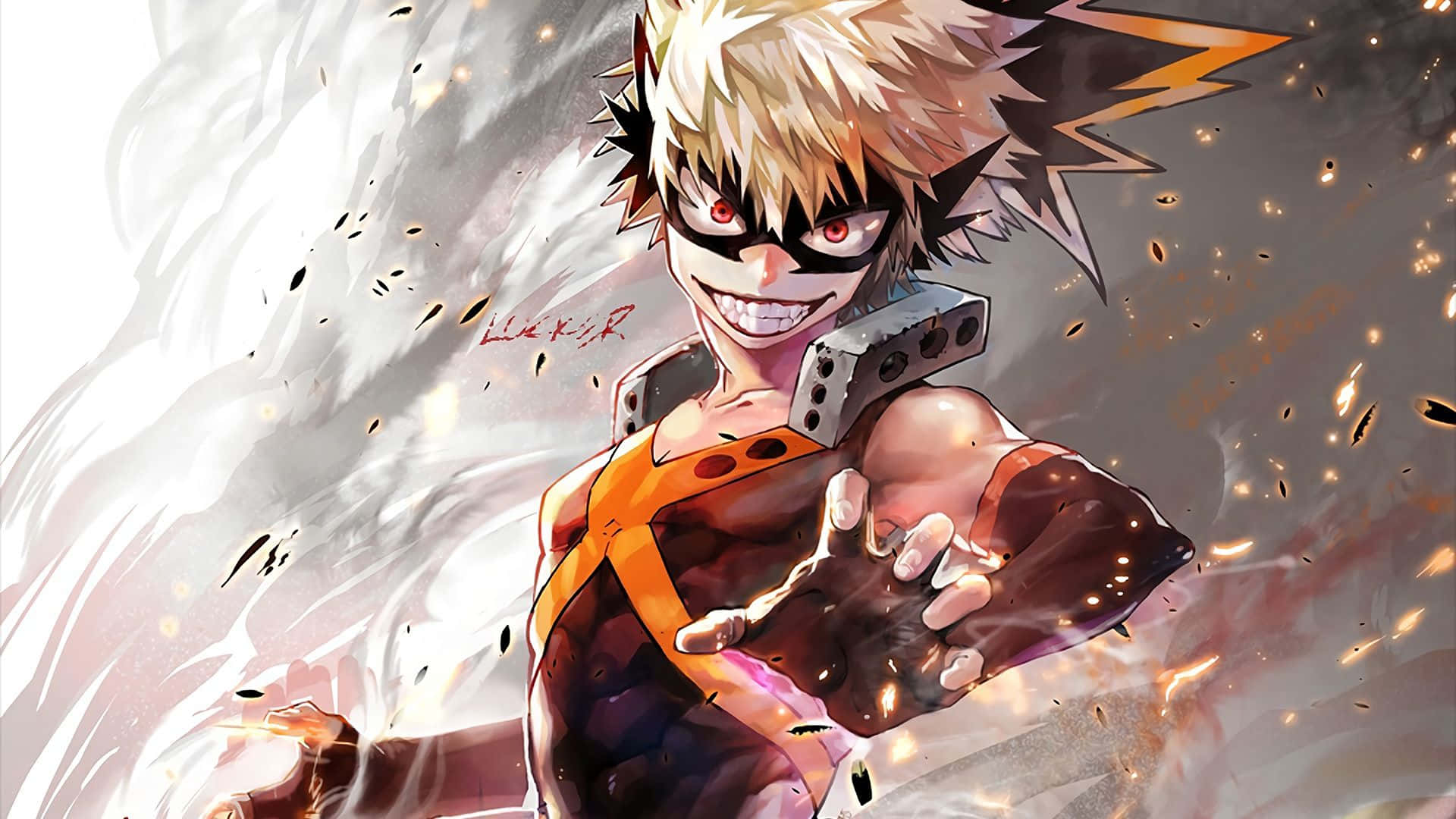 Bakugo, The Explosive Prodigy From My Hero Academia. Background