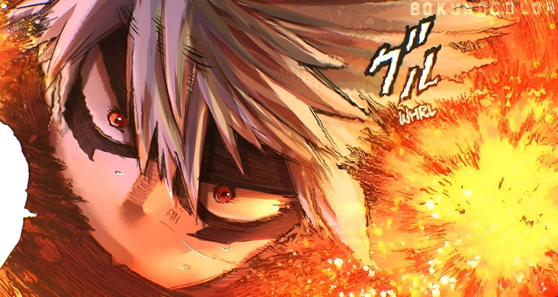 Bakugo Unleashes His Ultimate Blast Background
