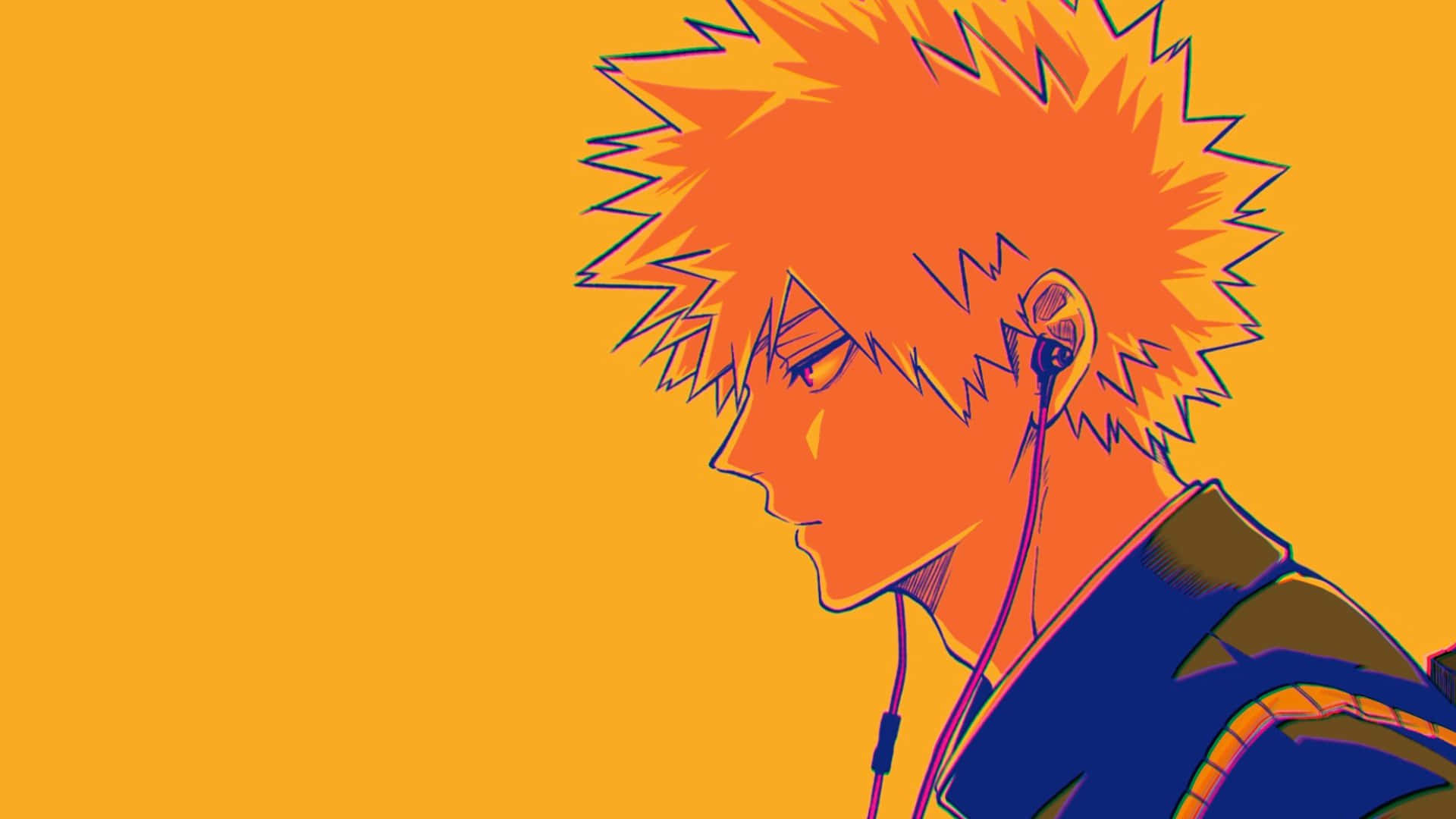 Bakugou Aesthetic Desktop Earphones Background