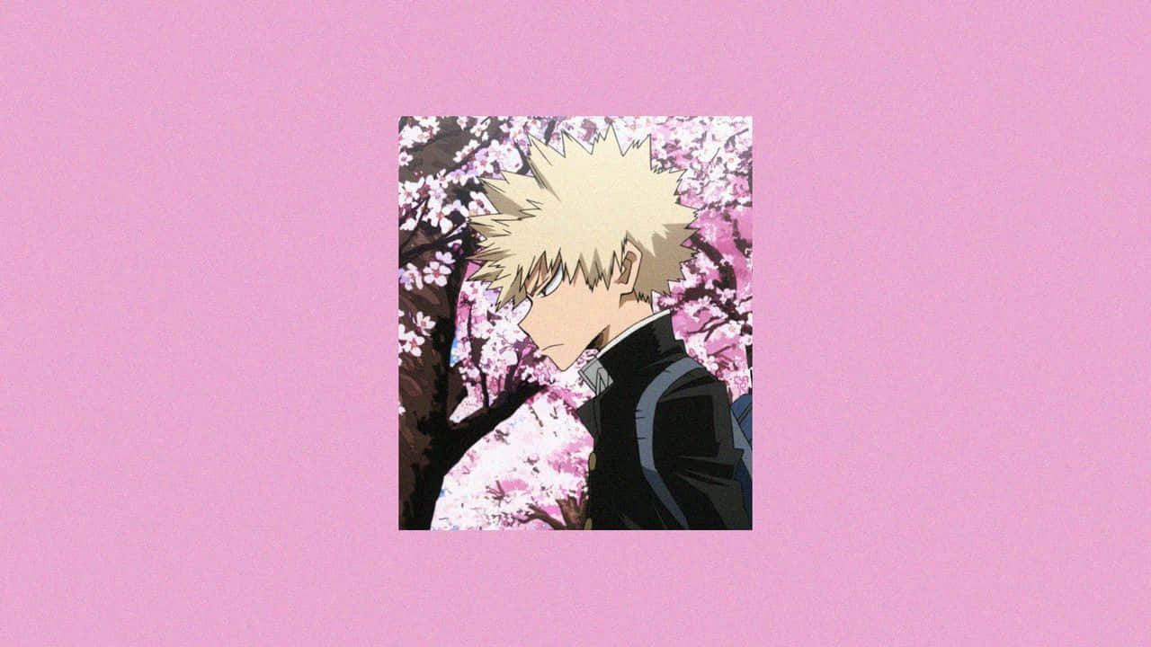 Bakugou Aesthetic Desktop Pink Cherry Blossoms Background