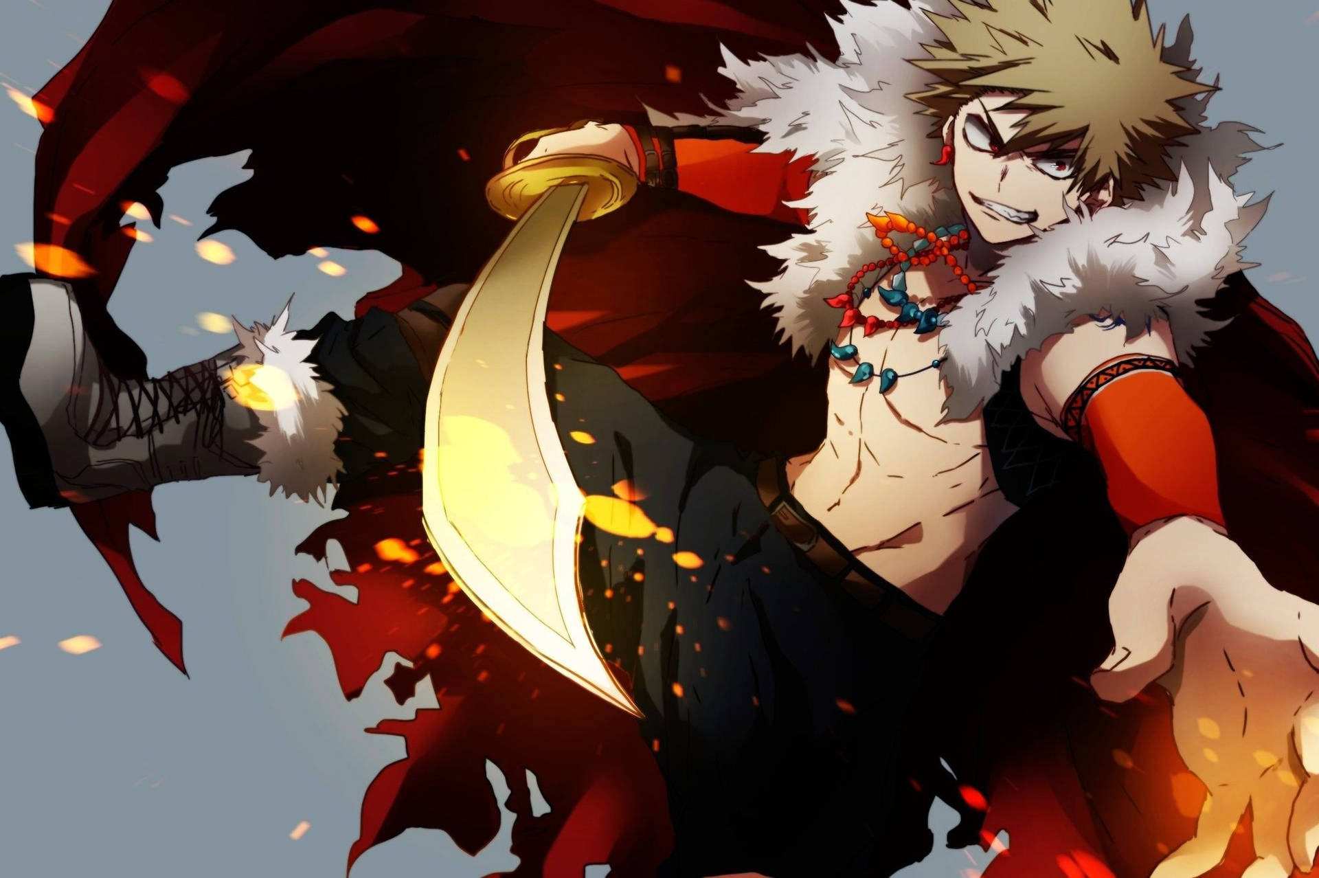 Bakugou And Golden Sword Background