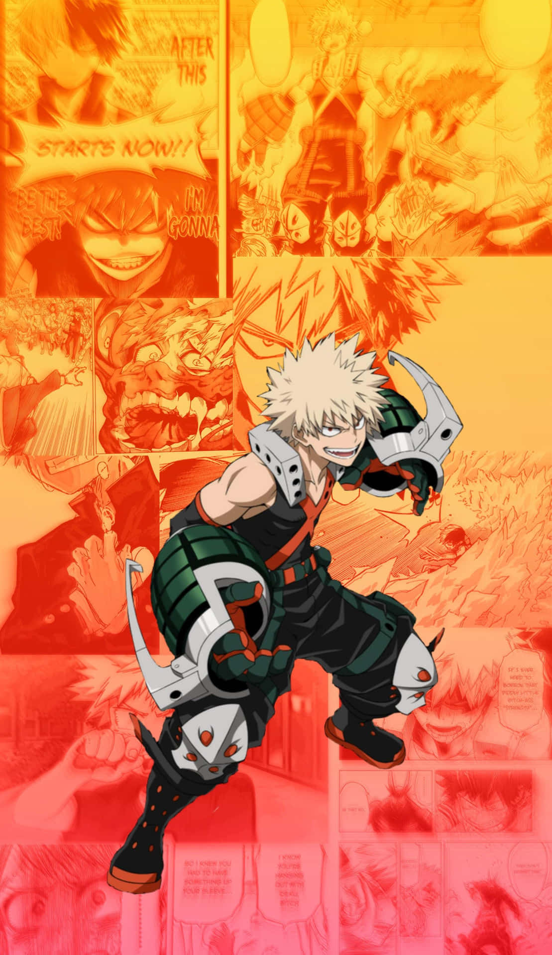 Bakugou With An Intense Expression And Attitude 🔥 Background