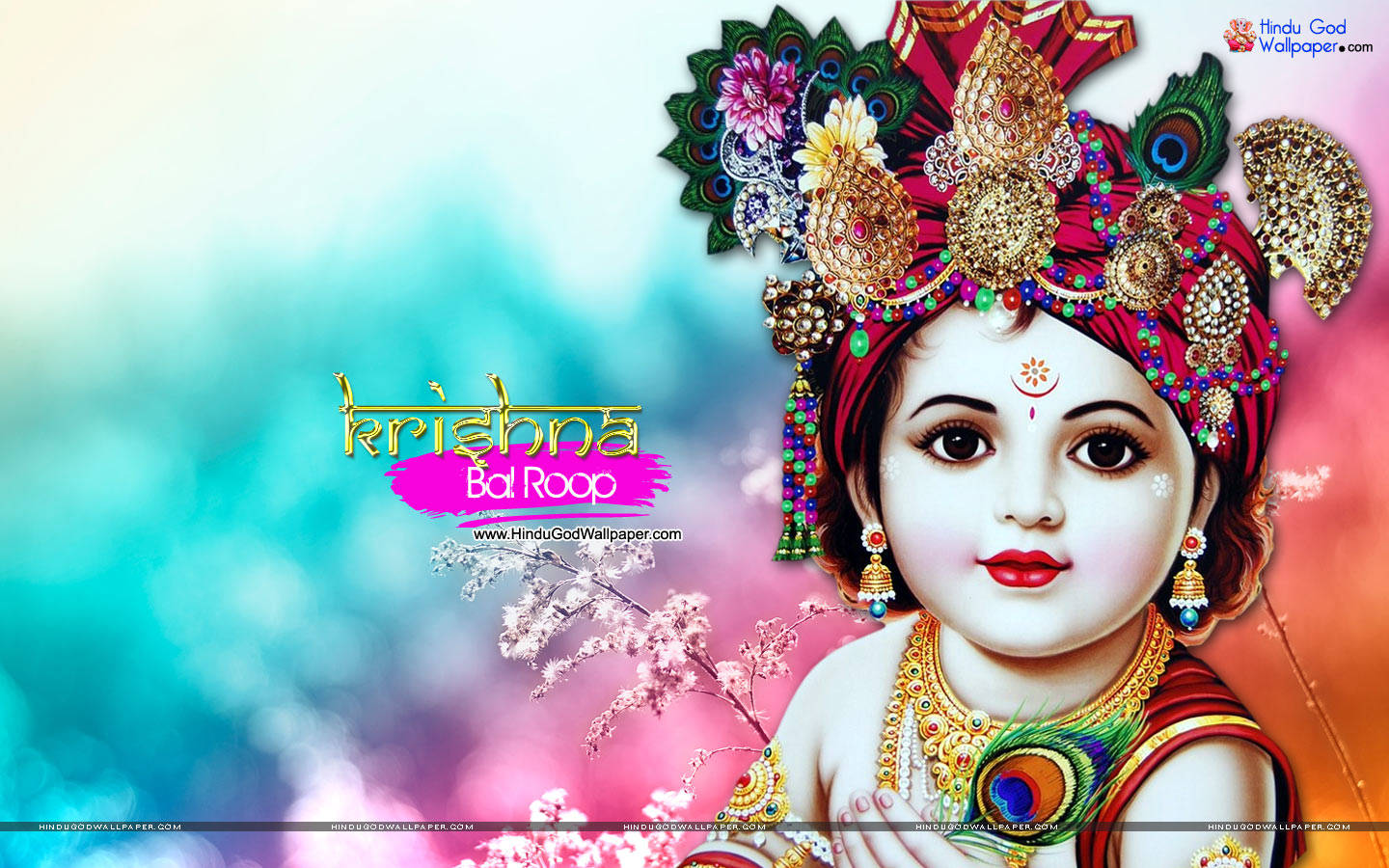 Bal Krishna With Gradient Bokeh Background Background