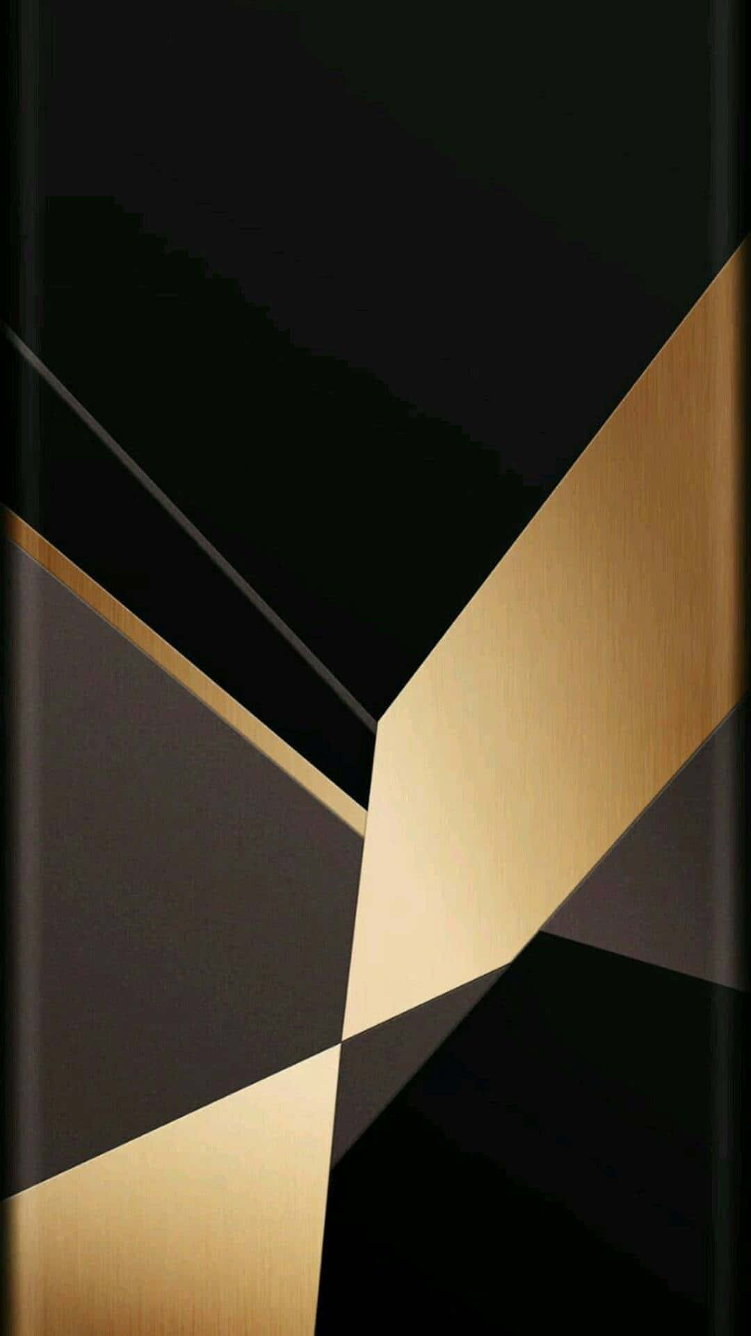 Balance Perfect Elegance And Sophistication With This Stunning Black And Gold Wallpaper. Background