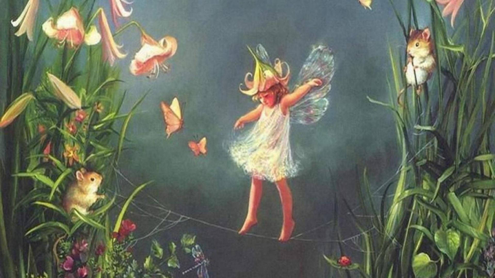 Balancing Fairy Aesthetic Background