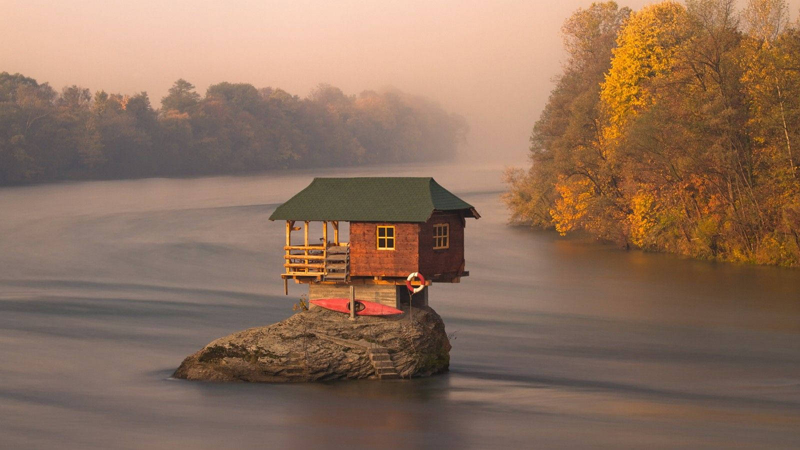 Balancing House On Full Hd Computer Desktop Background