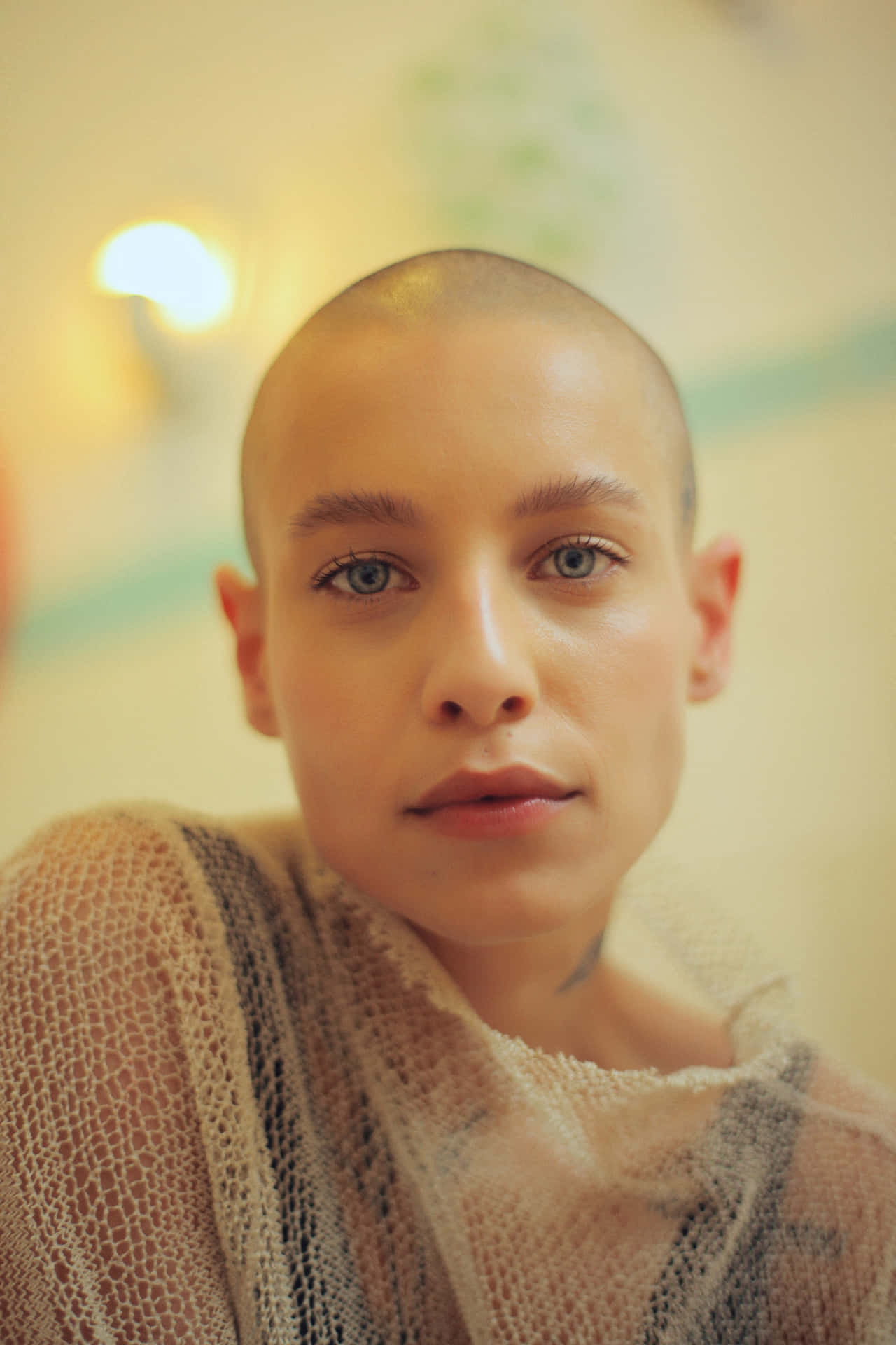 Bald Beauty Portrait Background