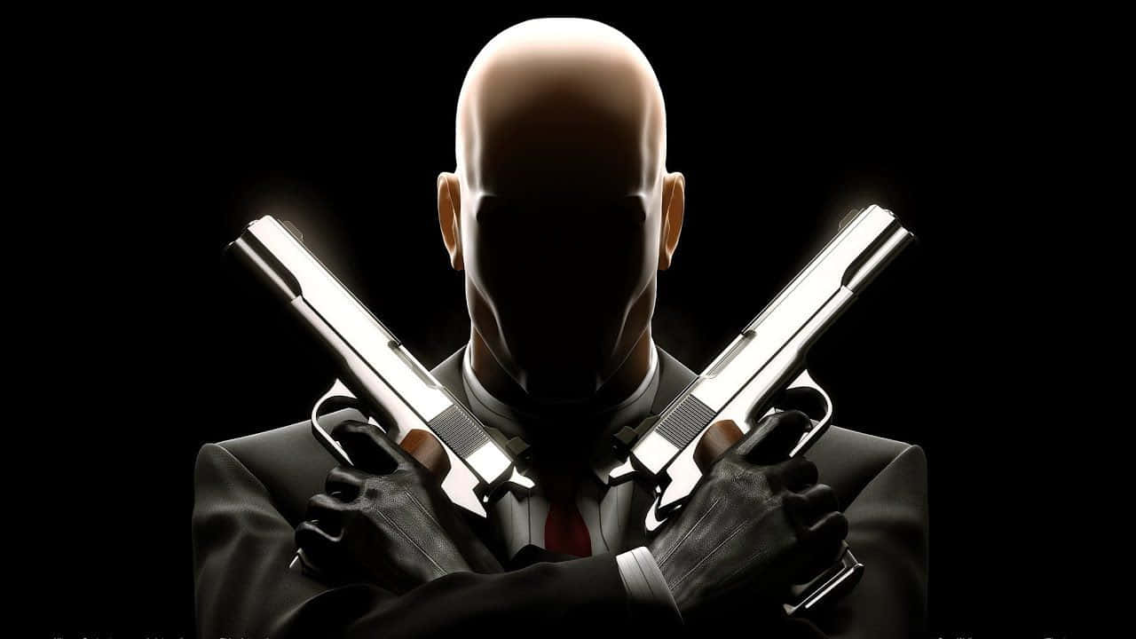 Bald Gangsters With Guns Background