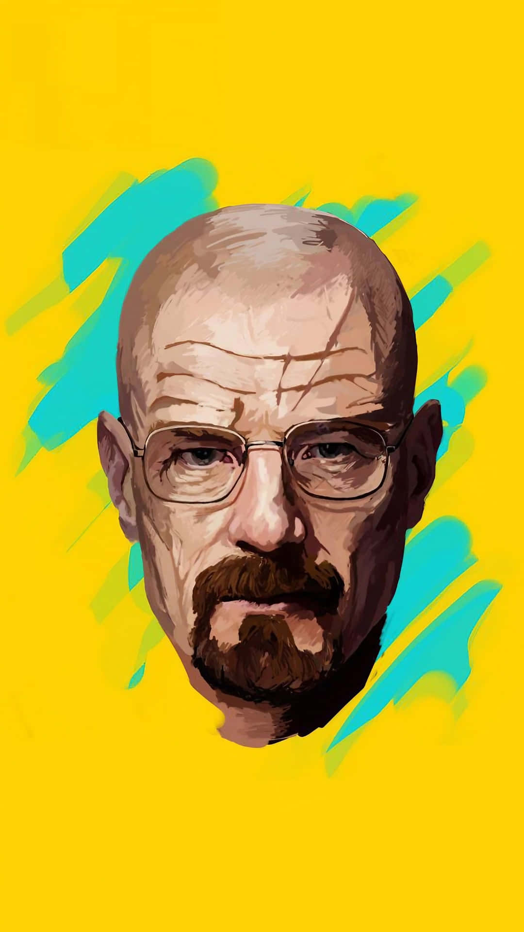 Bald Man With Glasses Artwork Background
