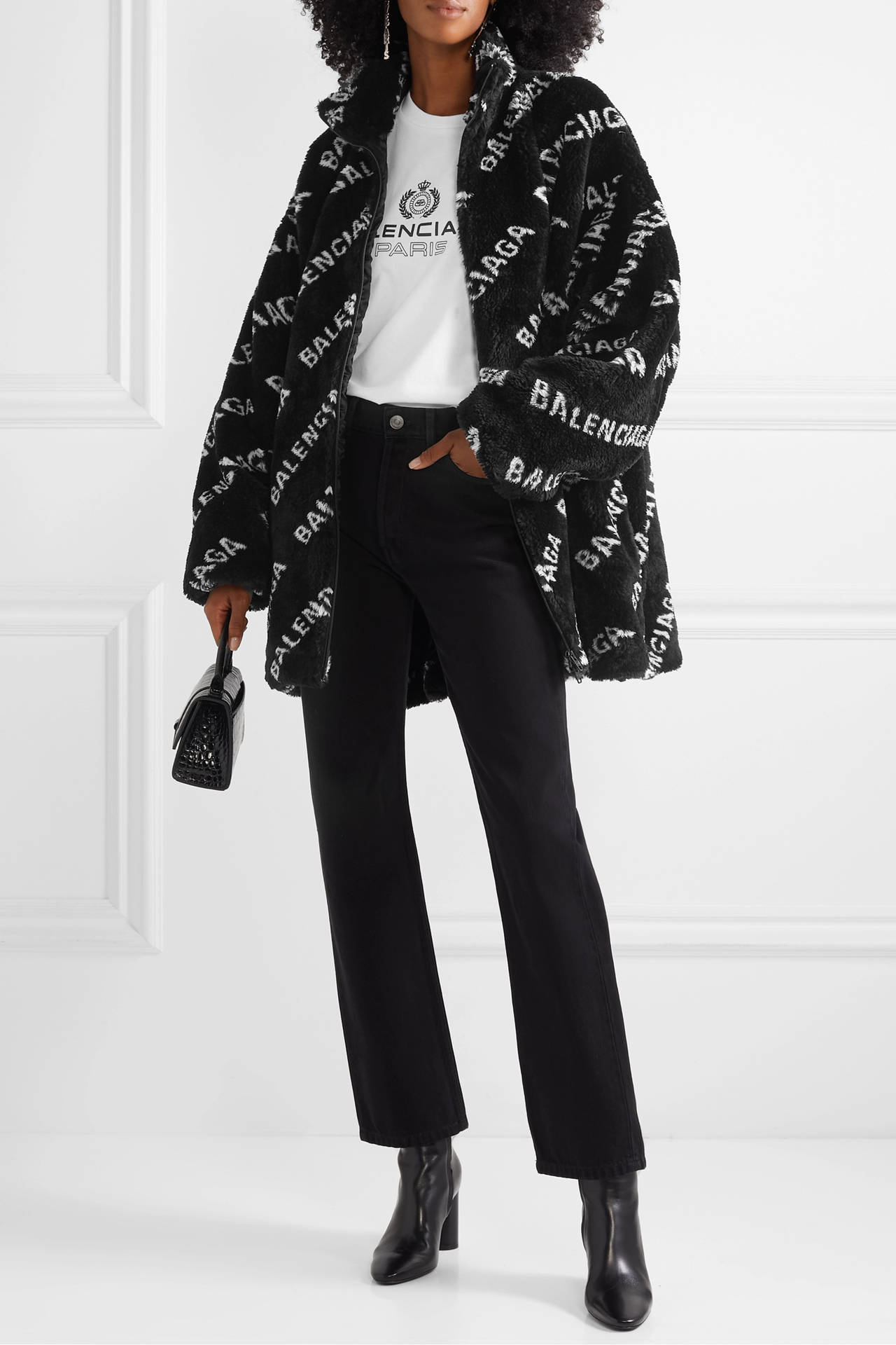 Balenciaga Black Cardigan Background