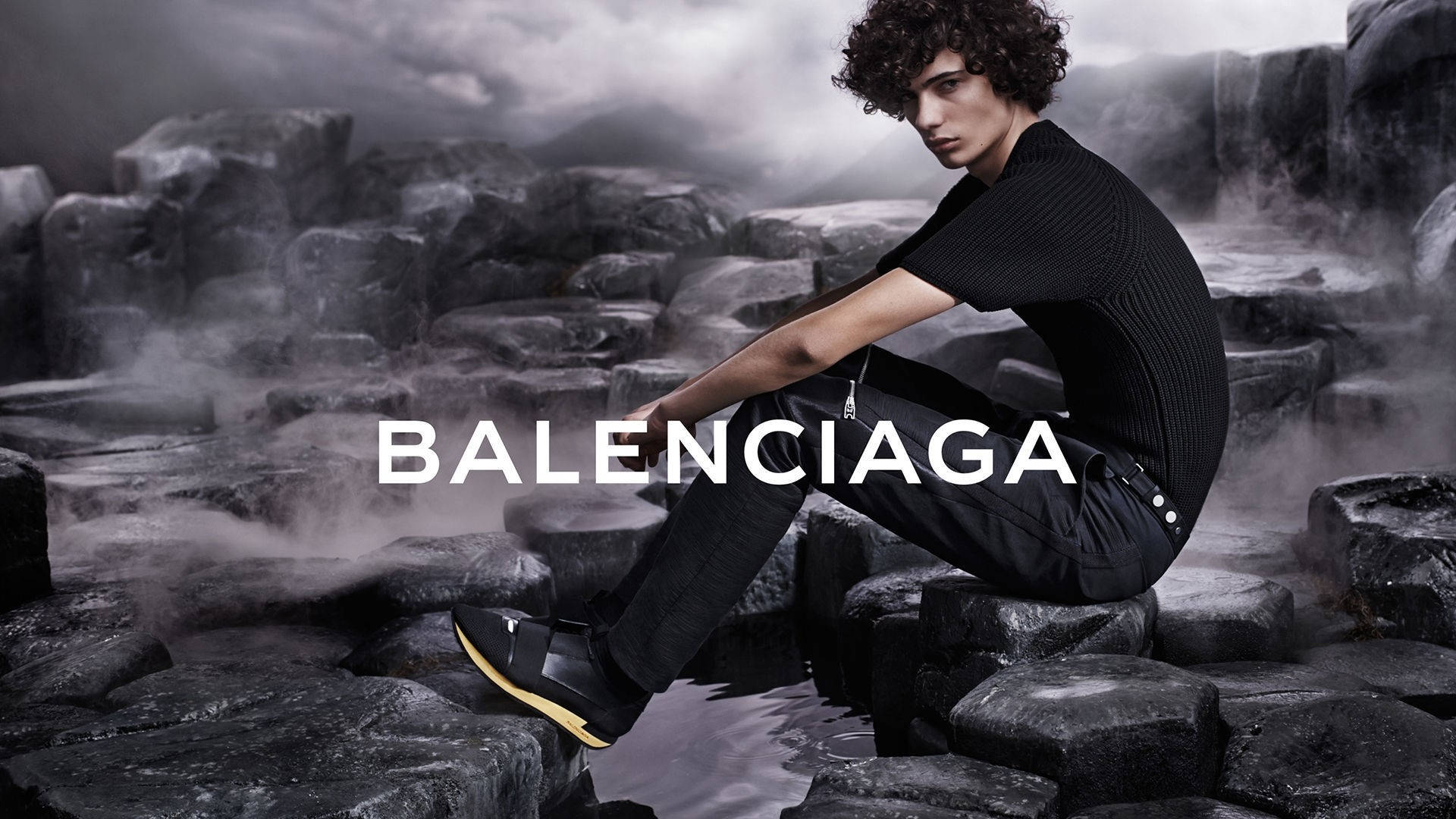 Balenciaga Black Shirt Background