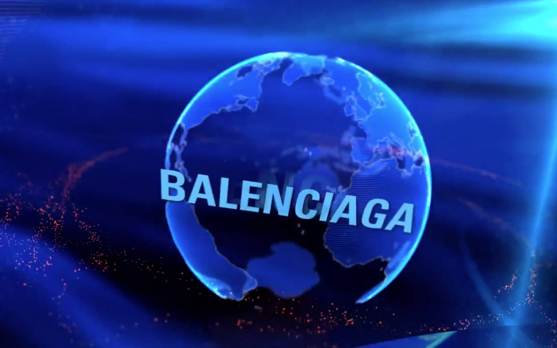 Balenciaga Blue Globe Background