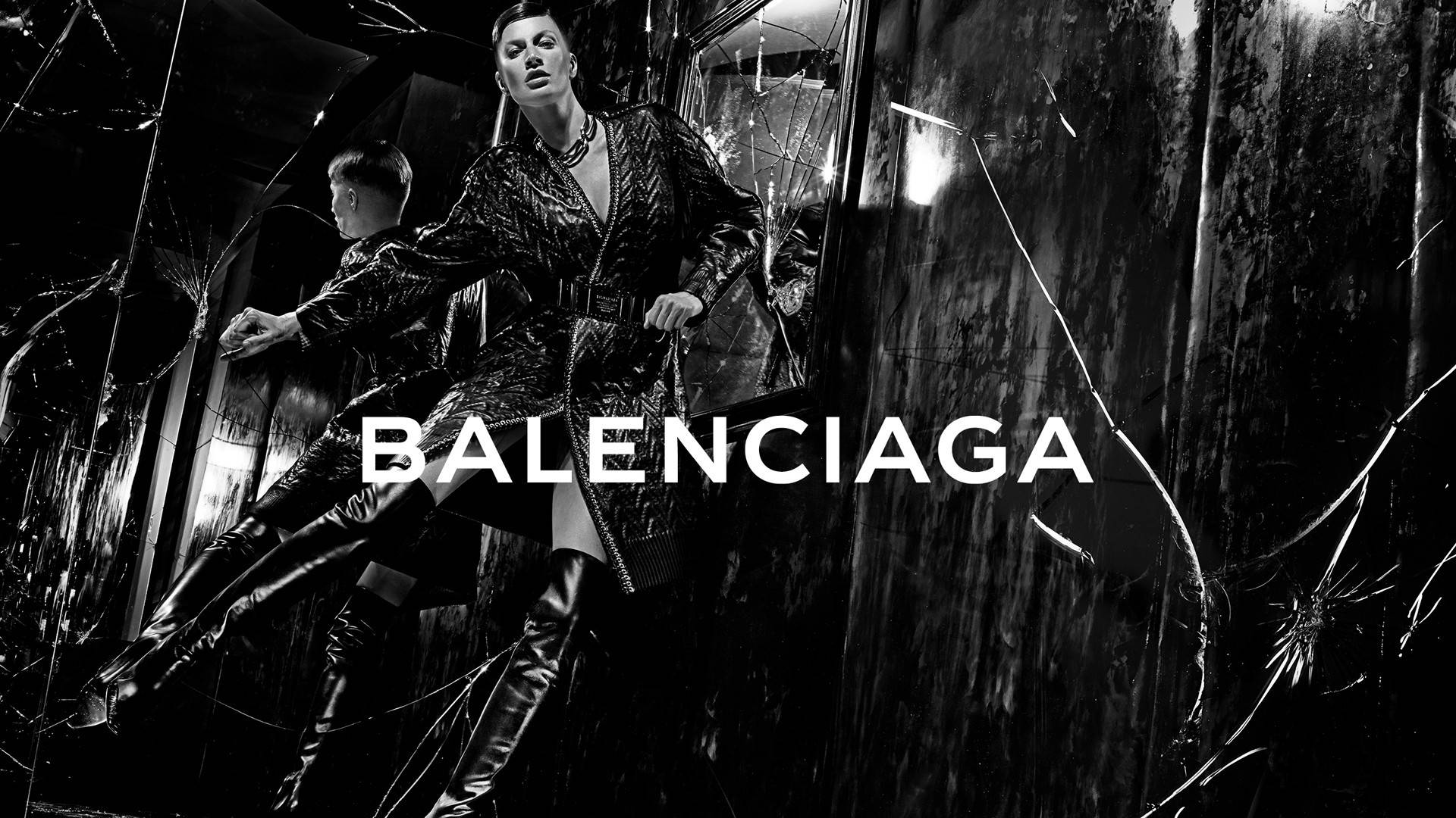 Balenciaga Monochrome Black Background